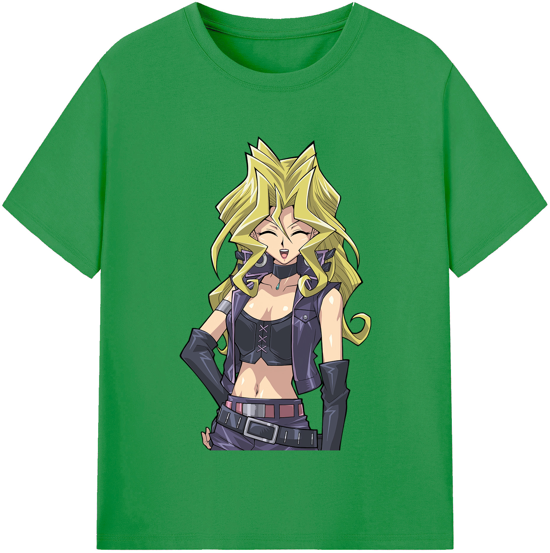 （画像用） 遊☆戯☆王 Yu-Gi-Oh! レディースカジュアルプリントTシャツ（綿100％）