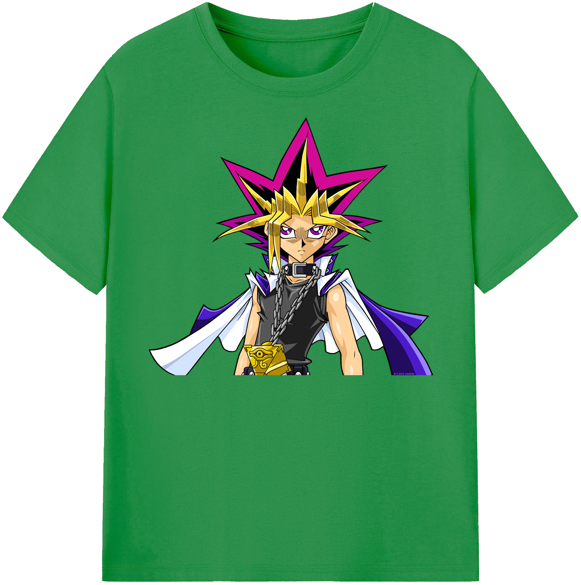 （画像用） 遊☆戯☆王 Yu-Gi-Oh! レディースカジュアルプリントTシャツ（綿100％）