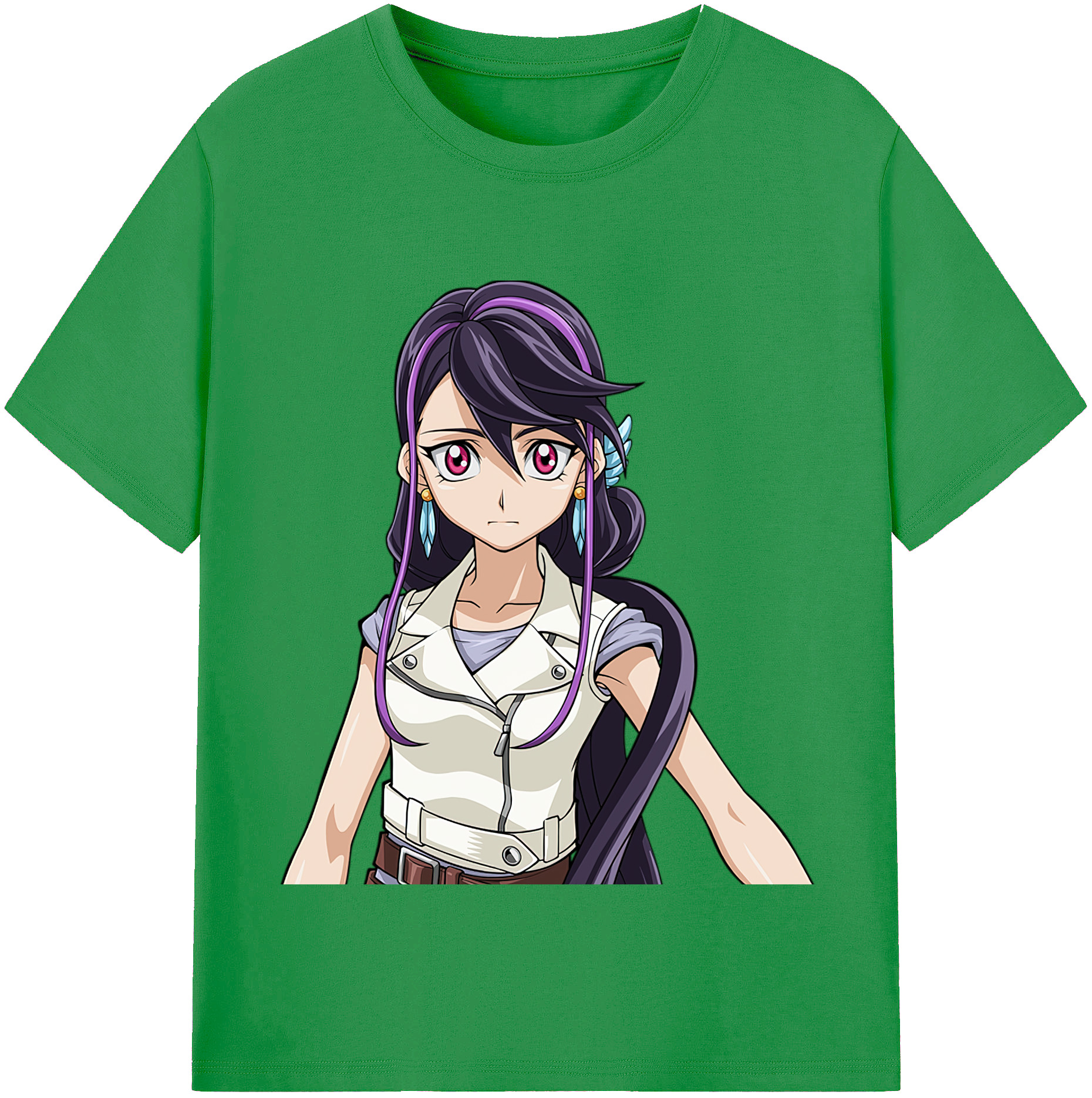 （画像用） 遊☆戯☆王 Yu-Gi-Oh! レディースカジュアルプリントTシャツ（綿100％）