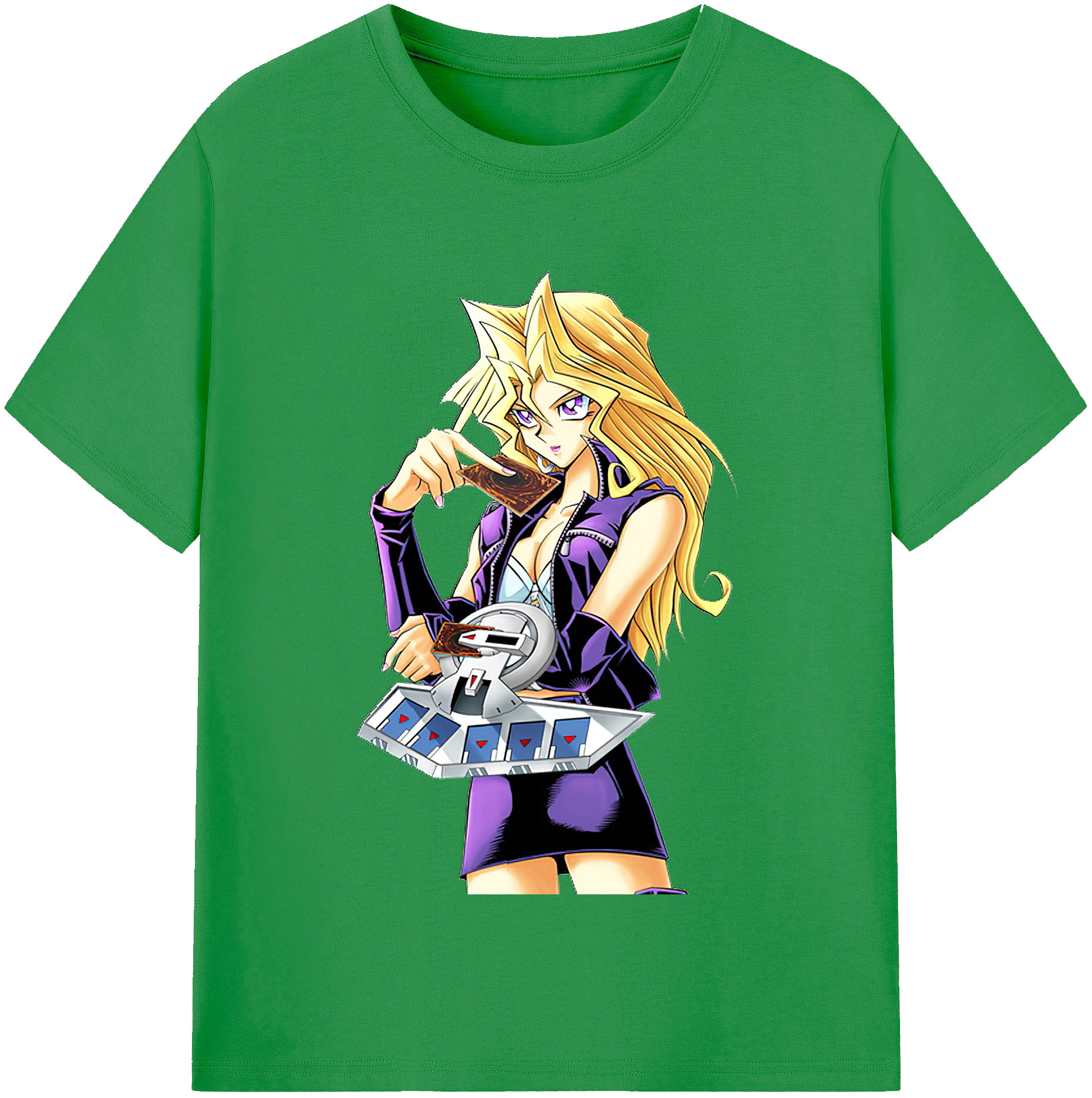 （画像用） 遊☆戯☆王 Yu-Gi-Oh! レディースカジュアルプリントTシャツ（綿100％）