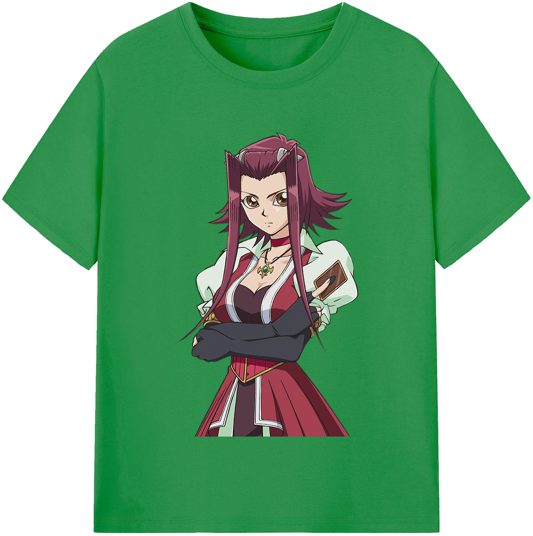 （画像用） 遊☆戯☆王 Yu-Gi-Oh! レディースカジュアルプリントTシャツ（綿100％）