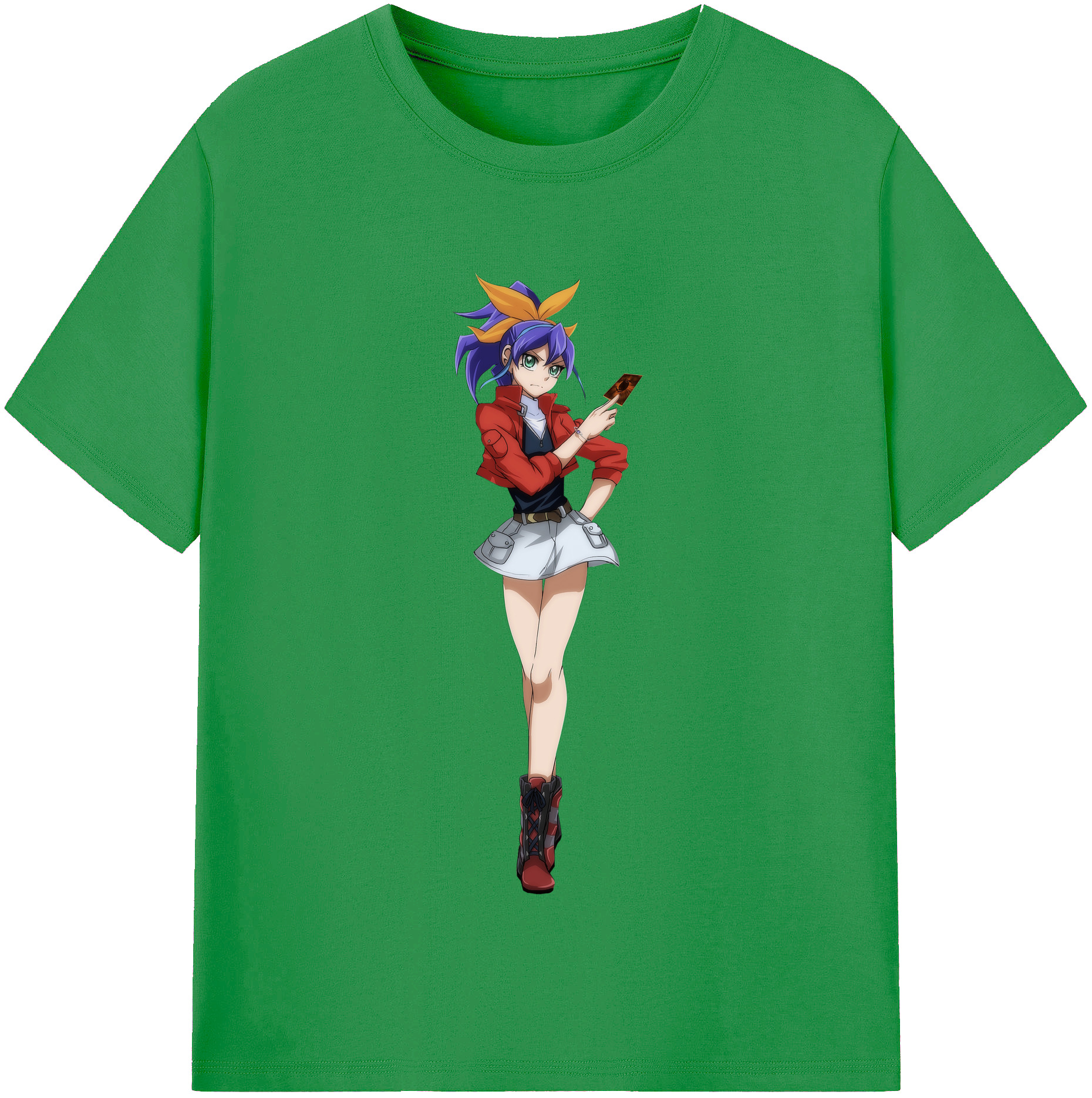 （画像用） 遊☆戯☆王 Yu-Gi-Oh! レディースカジュアルプリントTシャツ（綿100％）