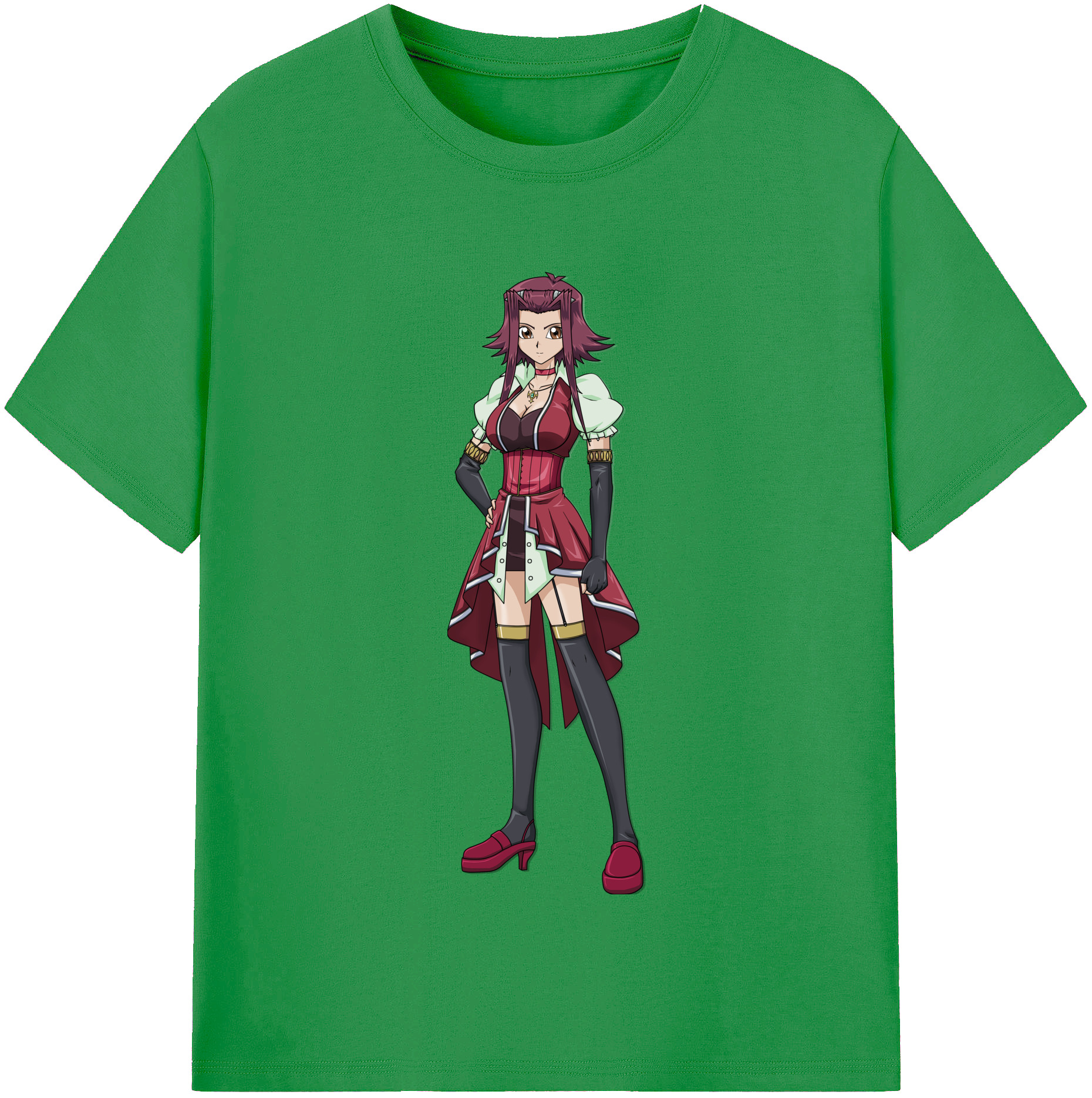 （画像用） 遊☆戯☆王 Yu-Gi-Oh! レディースカジュアルプリントTシャツ（綿100％）