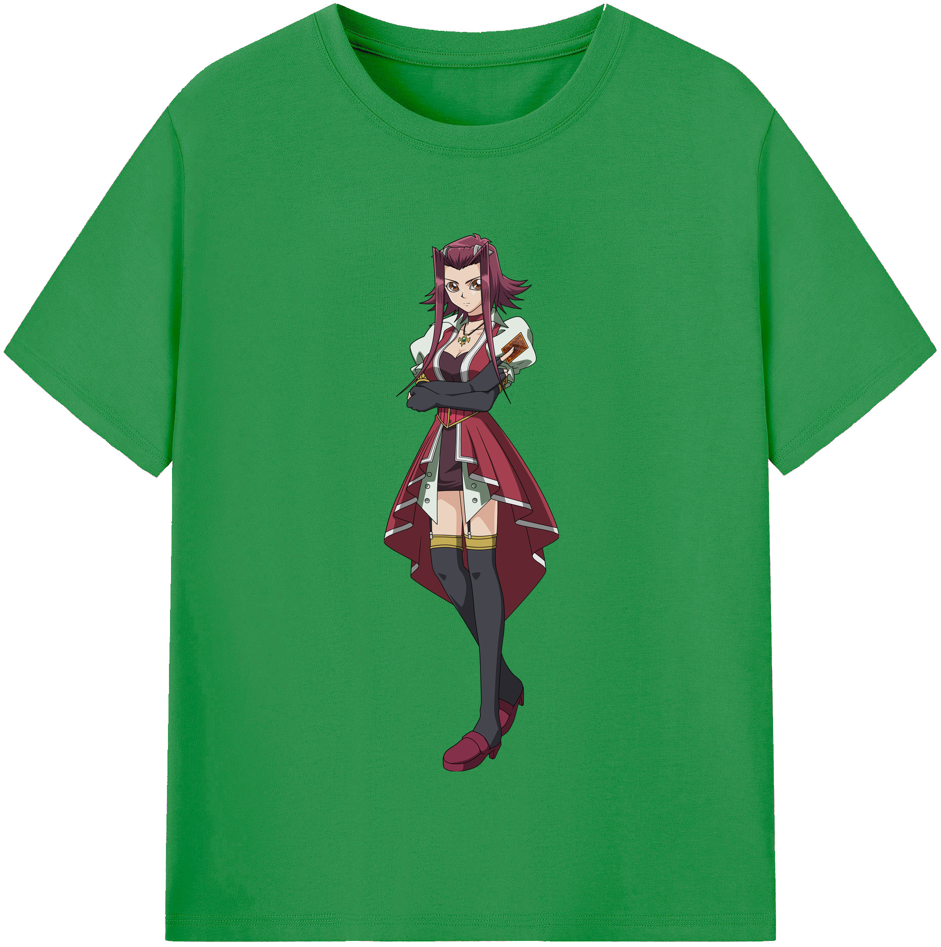 （画像用） 遊☆戯☆王 Yu-Gi-Oh! レディースカジュアルプリントTシャツ（綿100％）
