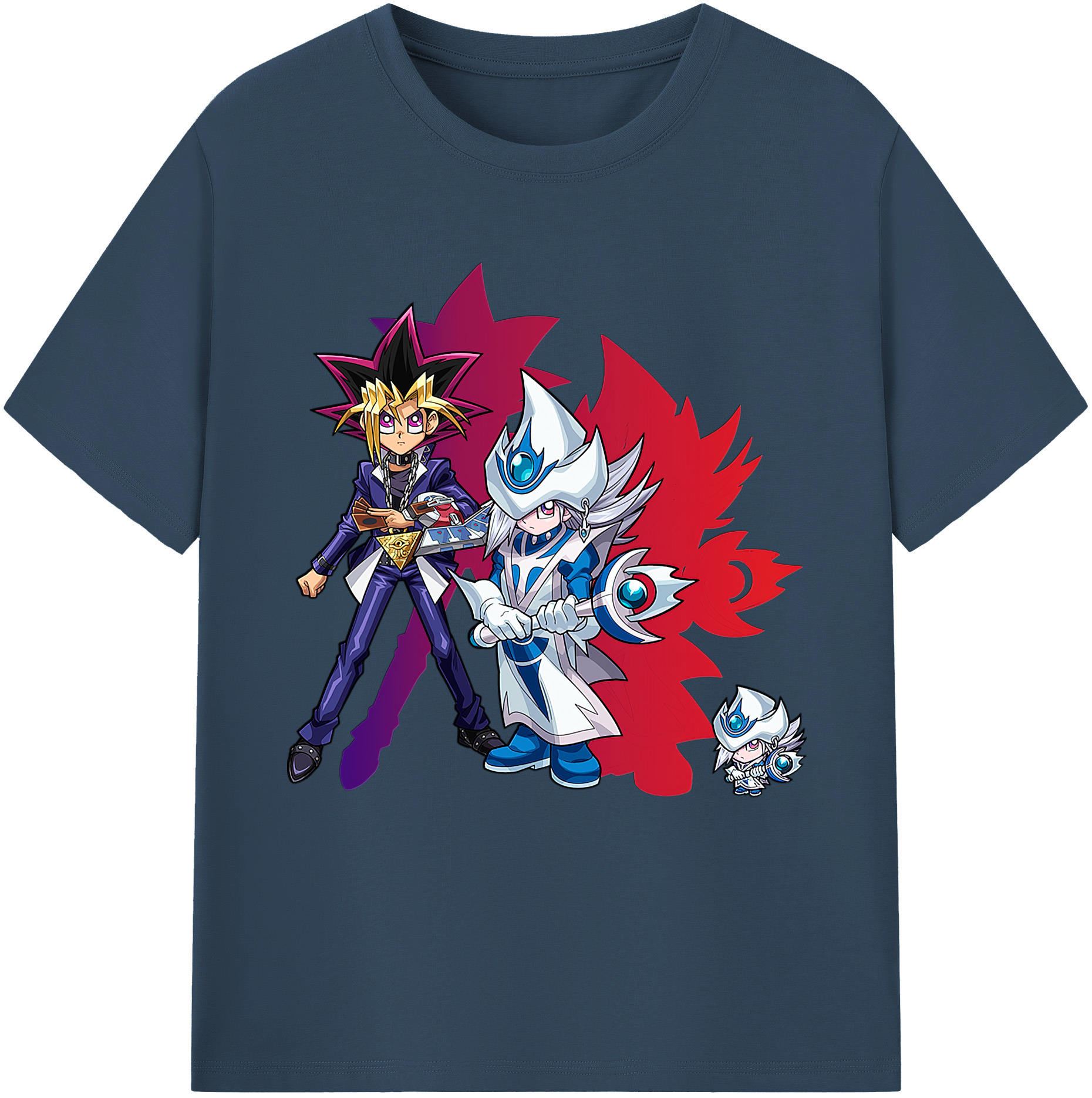 （画像用） 遊☆戯☆王 Yu-Gi-Oh! レディースカジュアルプリントTシャツ（綿100％）