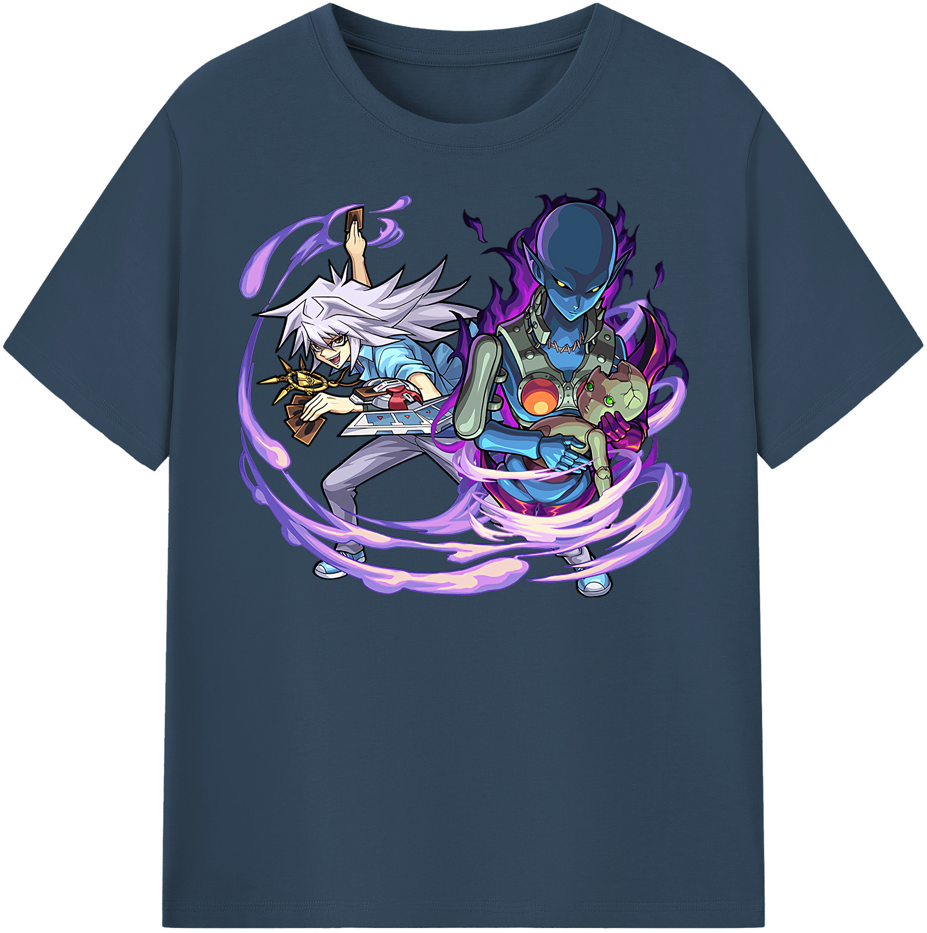 （画像用） 遊☆戯☆王 Yu-Gi-Oh! レディースカジュアルプリントTシャツ（綿100％）
