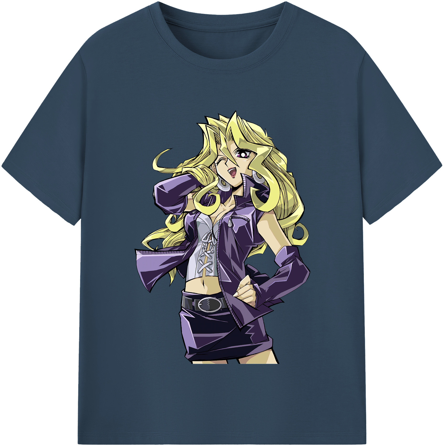 （画像用） 遊☆戯☆王 Yu-Gi-Oh! レディースカジュアルプリントTシャツ（綿100％）