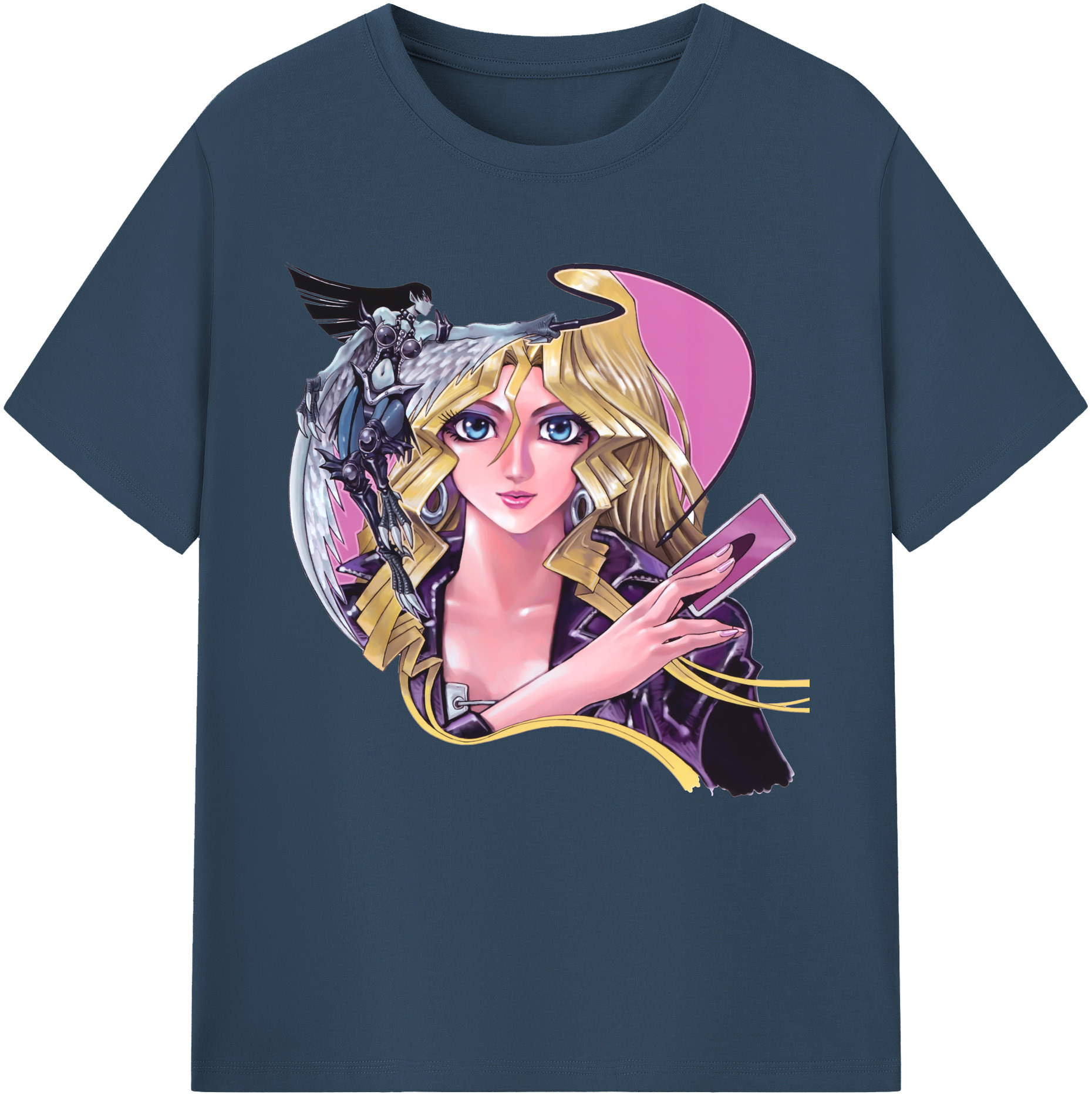 （画像用） 遊☆戯☆王 Yu-Gi-Oh! レディースカジュアルプリントTシャツ（綿100％）