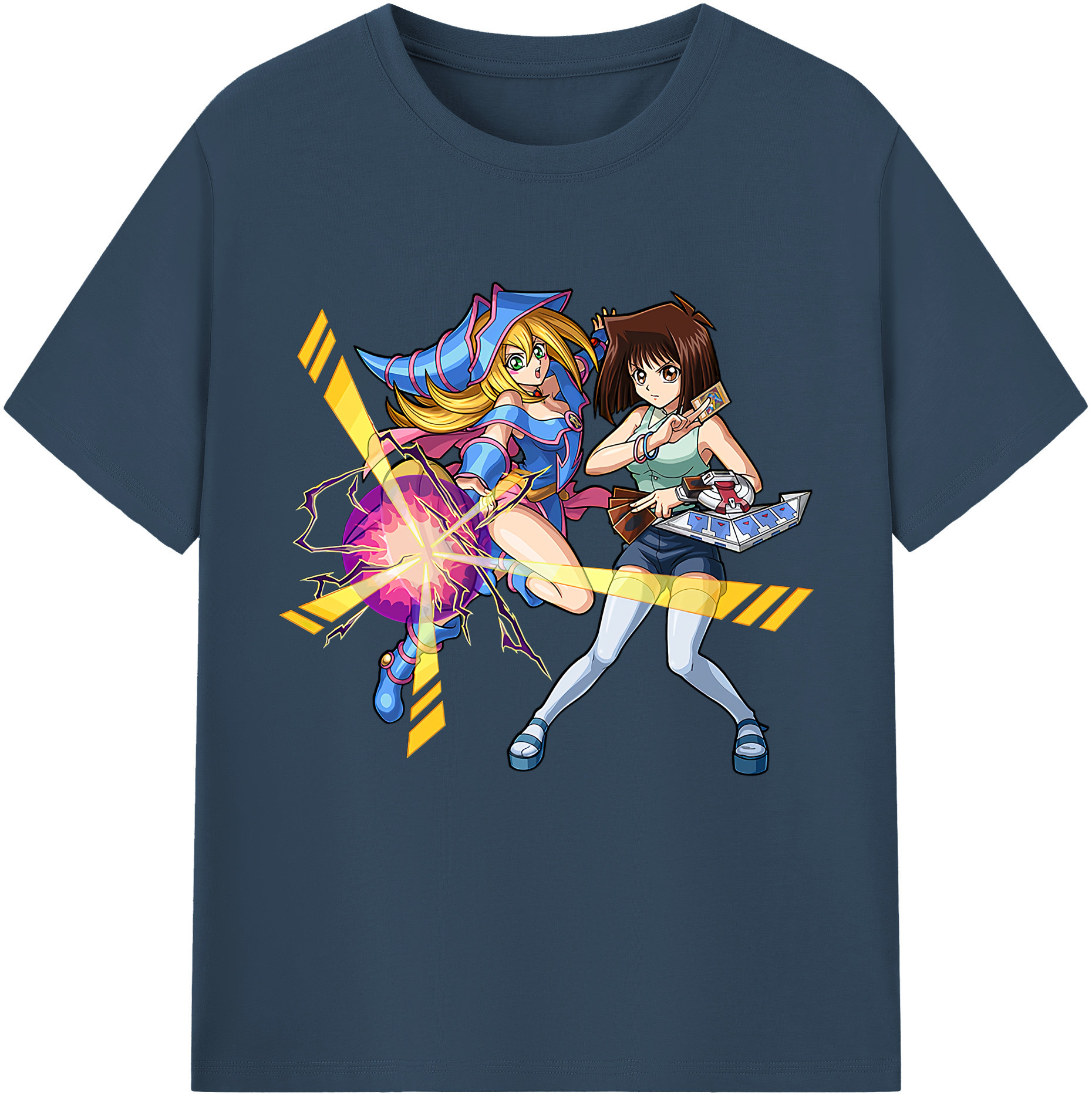 （画像用） 遊☆戯☆王 Yu-Gi-Oh! レディースカジュアルプリントTシャツ（綿100％）