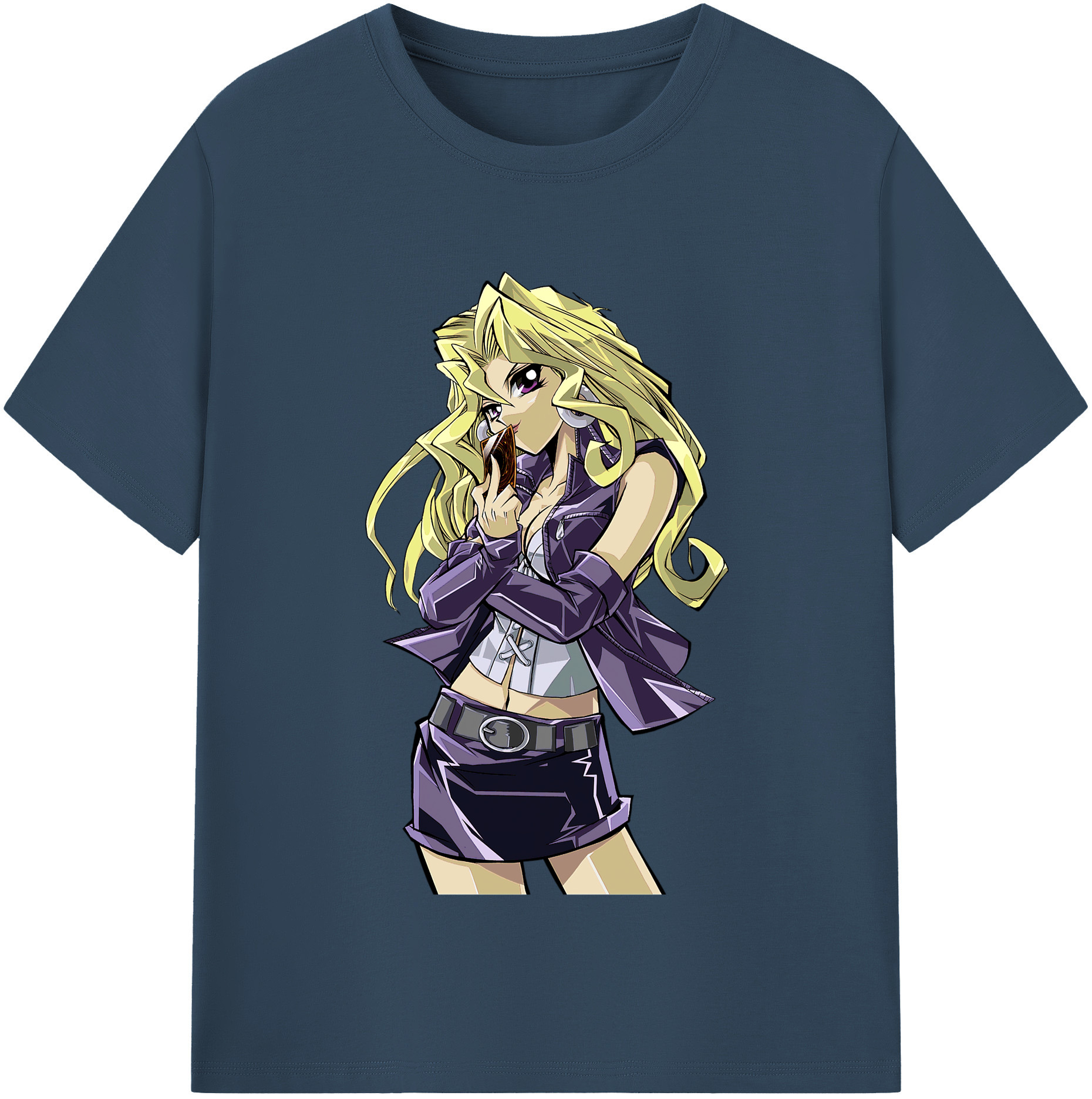 （画像用） 遊☆戯☆王 Yu-Gi-Oh! レディースカジュアルプリントTシャツ（綿100％）