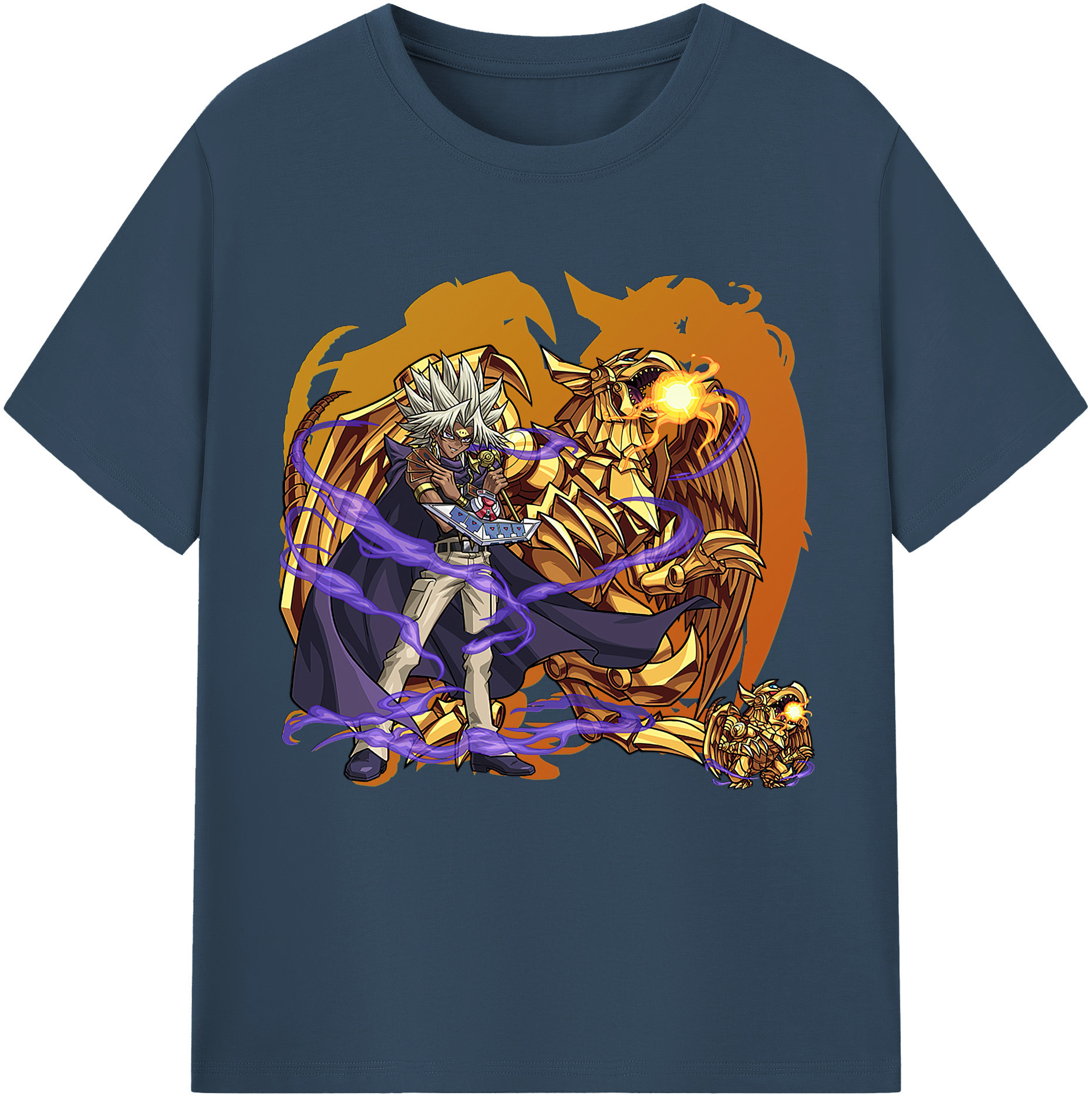 （画像用） 遊☆戯☆王 Yu-Gi-Oh! レディースカジュアルプリントTシャツ（綿100％）