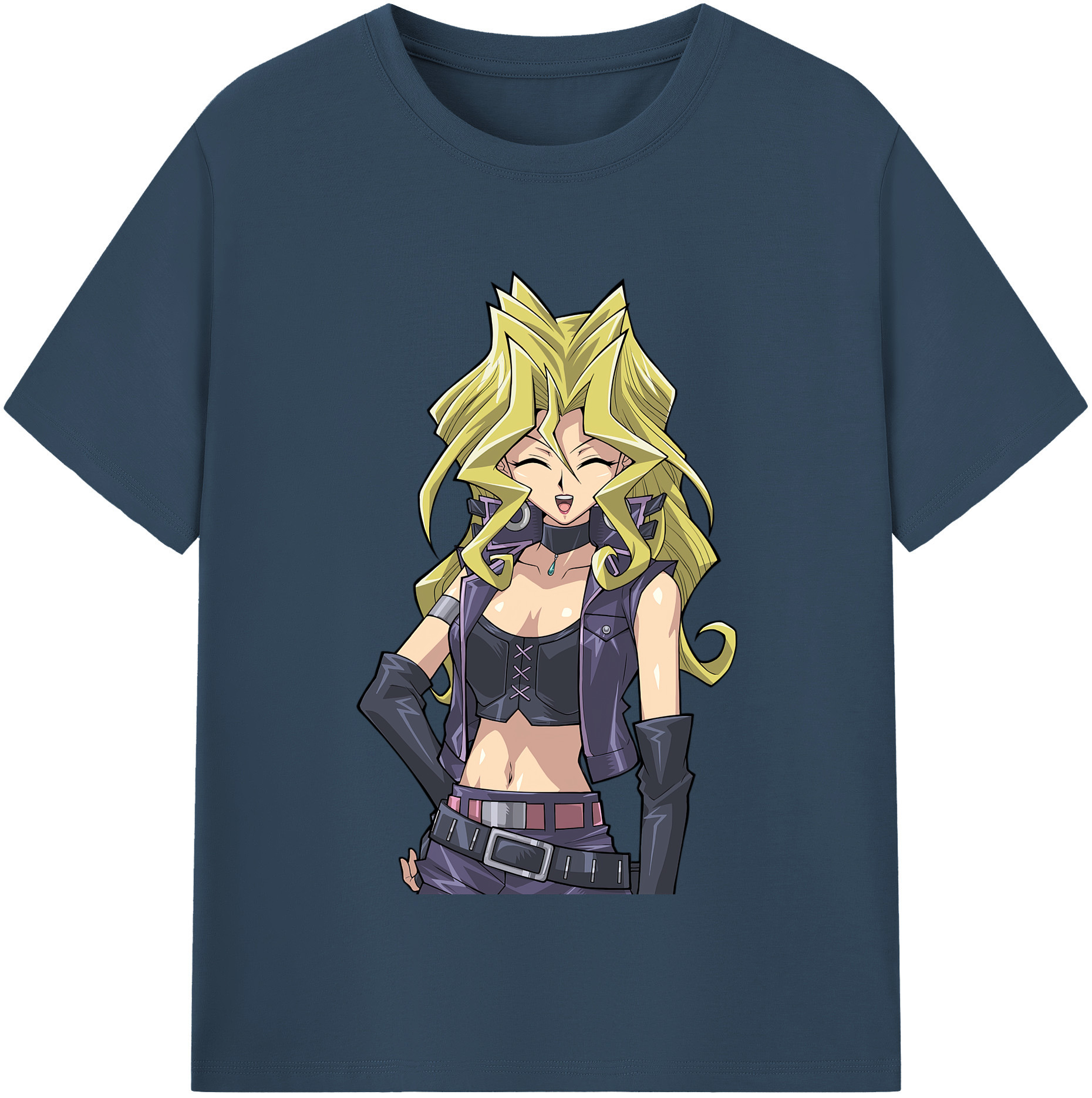 （画像用） 遊☆戯☆王 Yu-Gi-Oh! レディースカジュアルプリントTシャツ（綿100％）