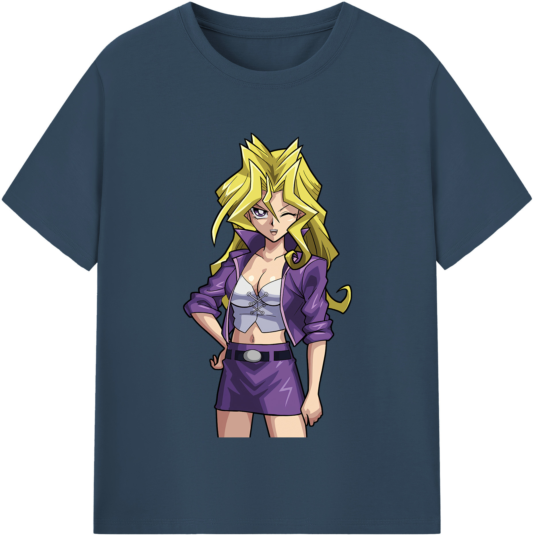 （画像用） 遊☆戯☆王 Yu-Gi-Oh! レディースカジュアルプリントTシャツ（綿100％）