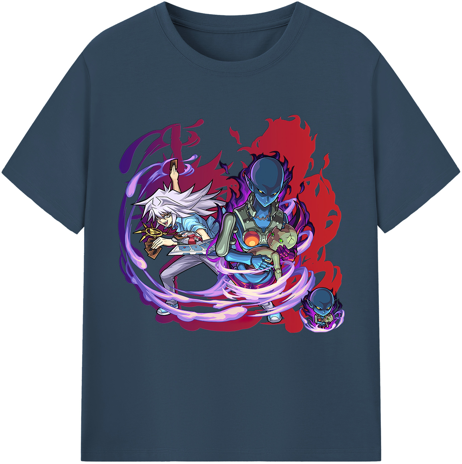 （画像用） 遊☆戯☆王 Yu-Gi-Oh! レディースカジュアルプリントTシャツ（綿100％）