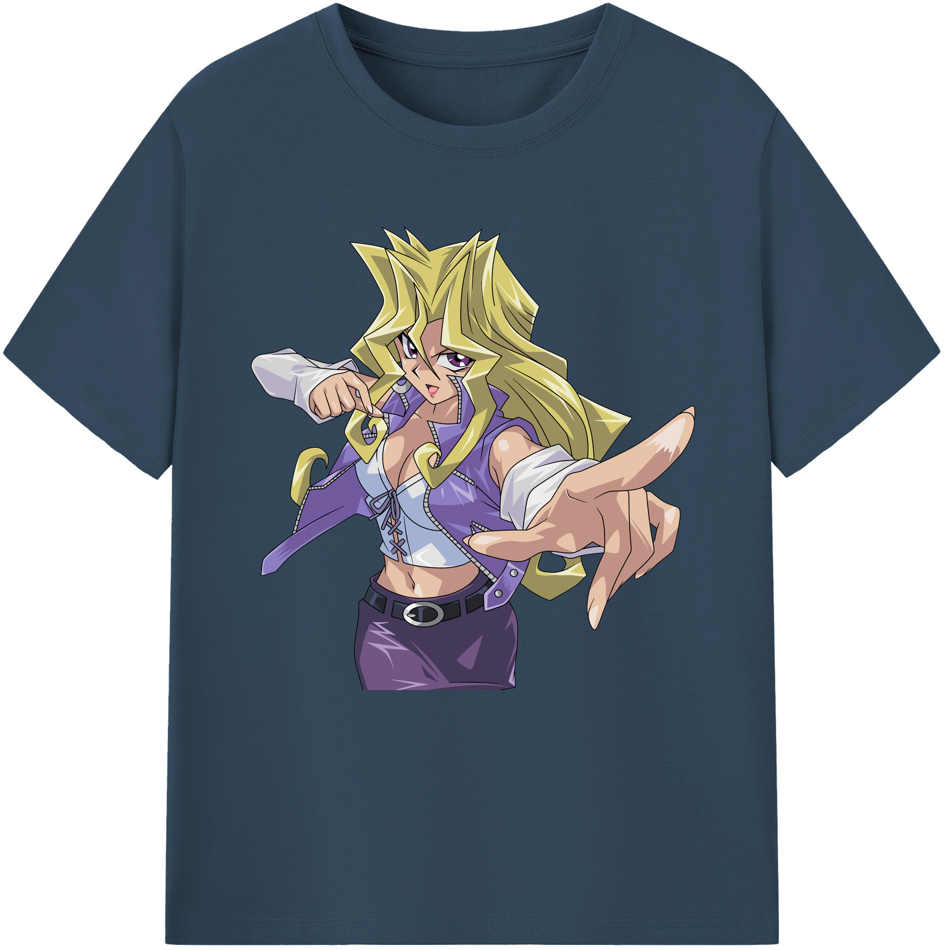 （画像用） 遊☆戯☆王 Yu-Gi-Oh! レディースカジュアルプリントTシャツ（綿100％）