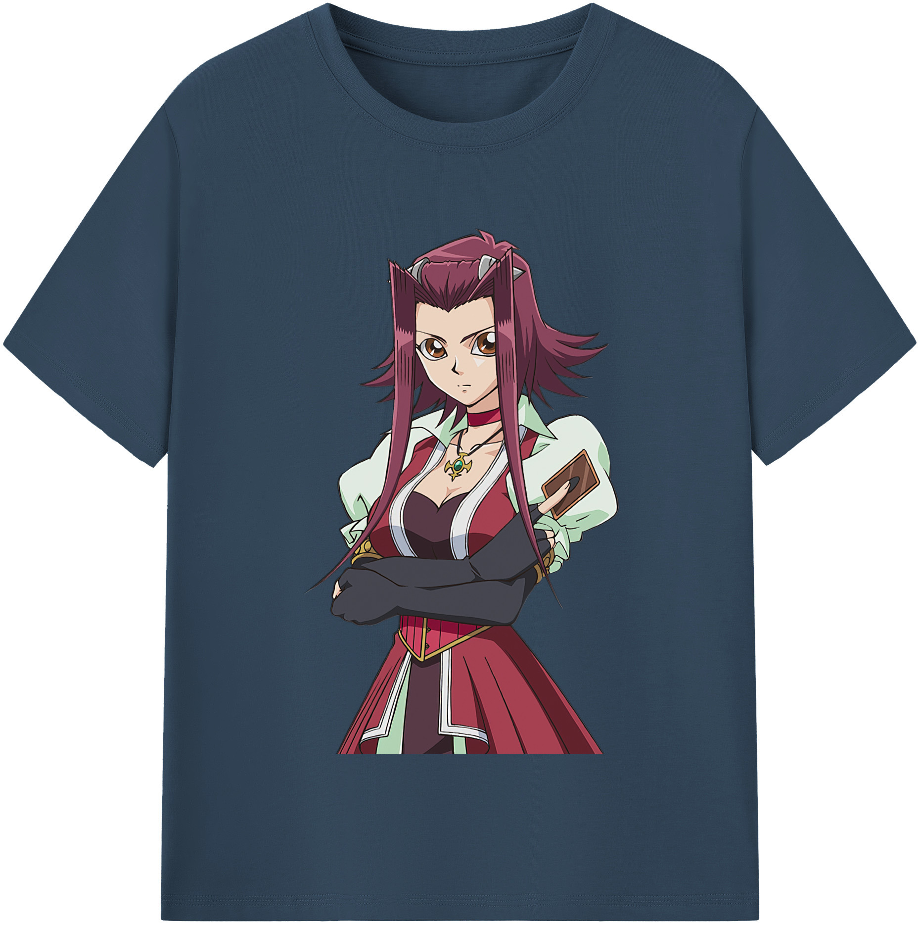 （画像用） 遊☆戯☆王 Yu-Gi-Oh! レディースカジュアルプリントTシャツ（綿100％）
