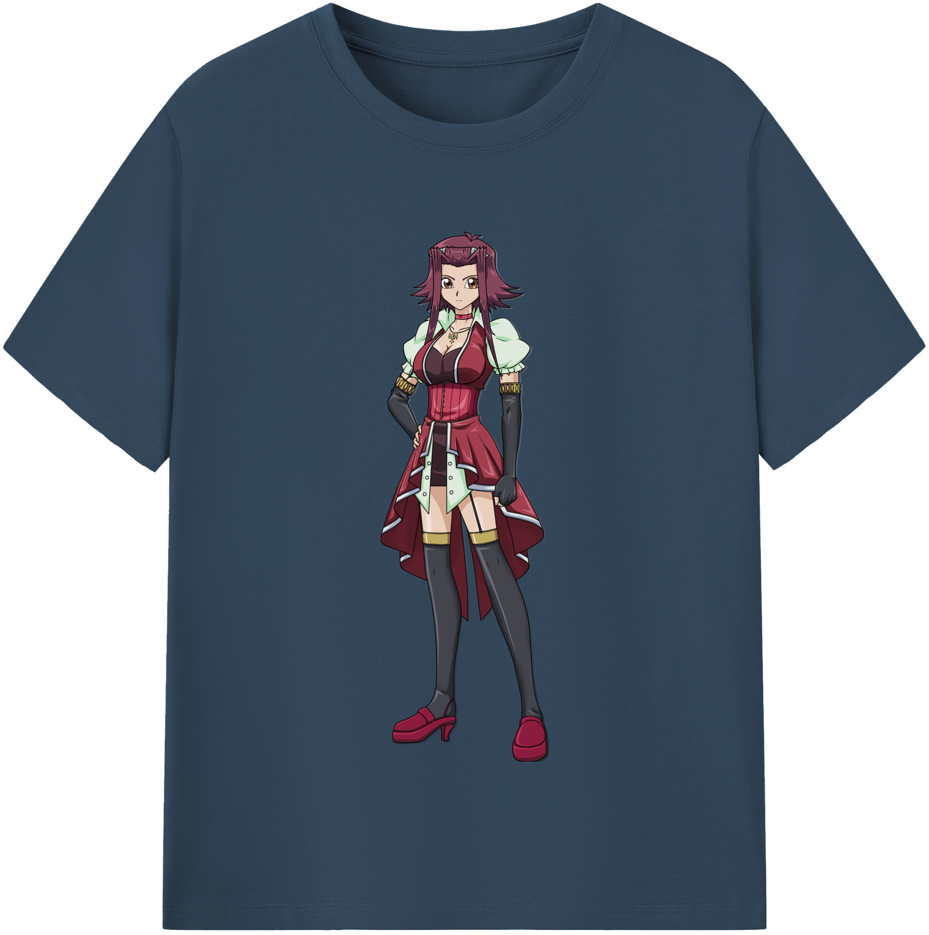 （画像用） 遊☆戯☆王 Yu-Gi-Oh! レディースカジュアルプリントTシャツ（綿100％）
