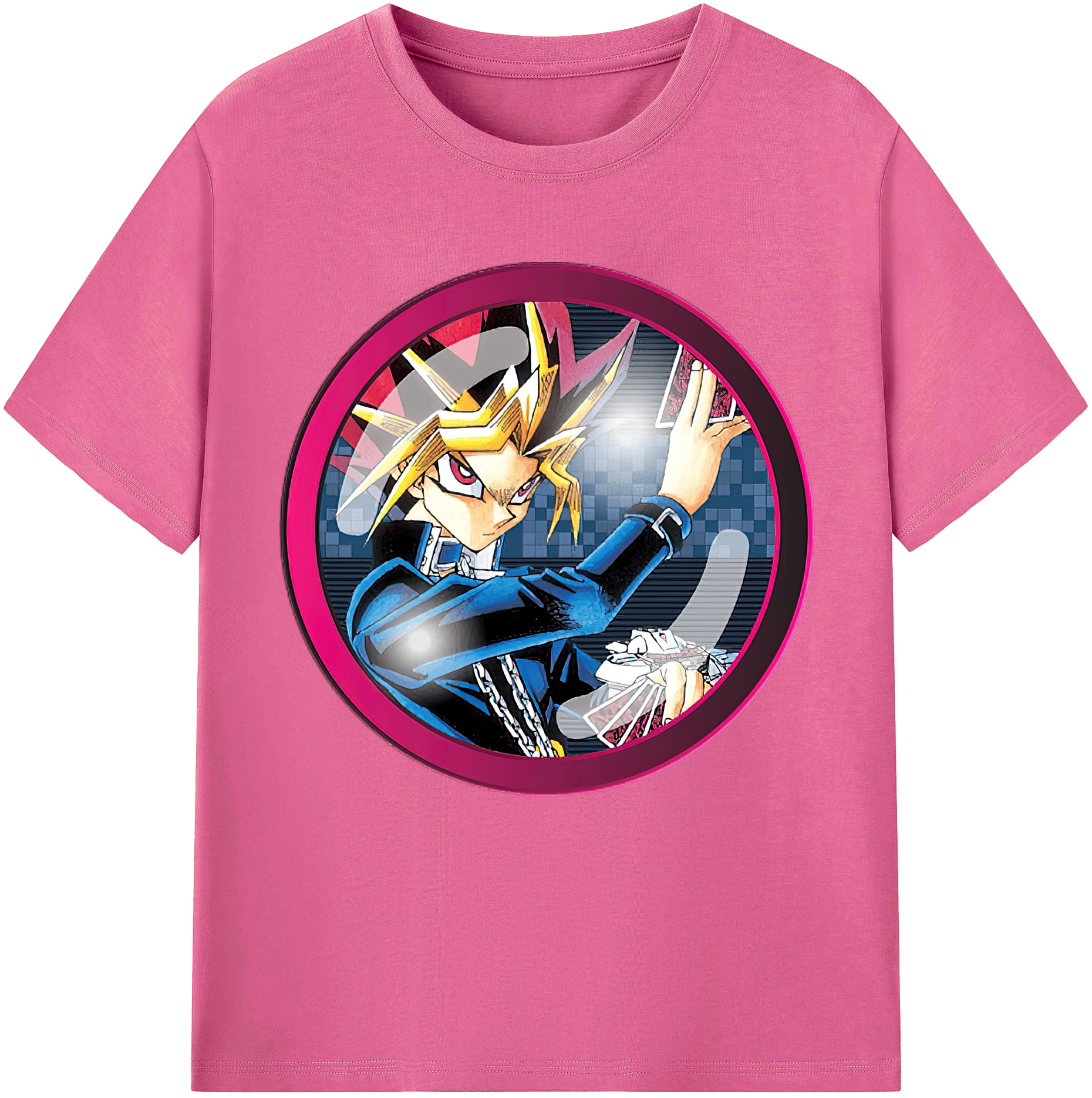 （画像用） 遊☆戯☆王 Yu-Gi-Oh! レディースカジュアルプリントTシャツ（綿100％）