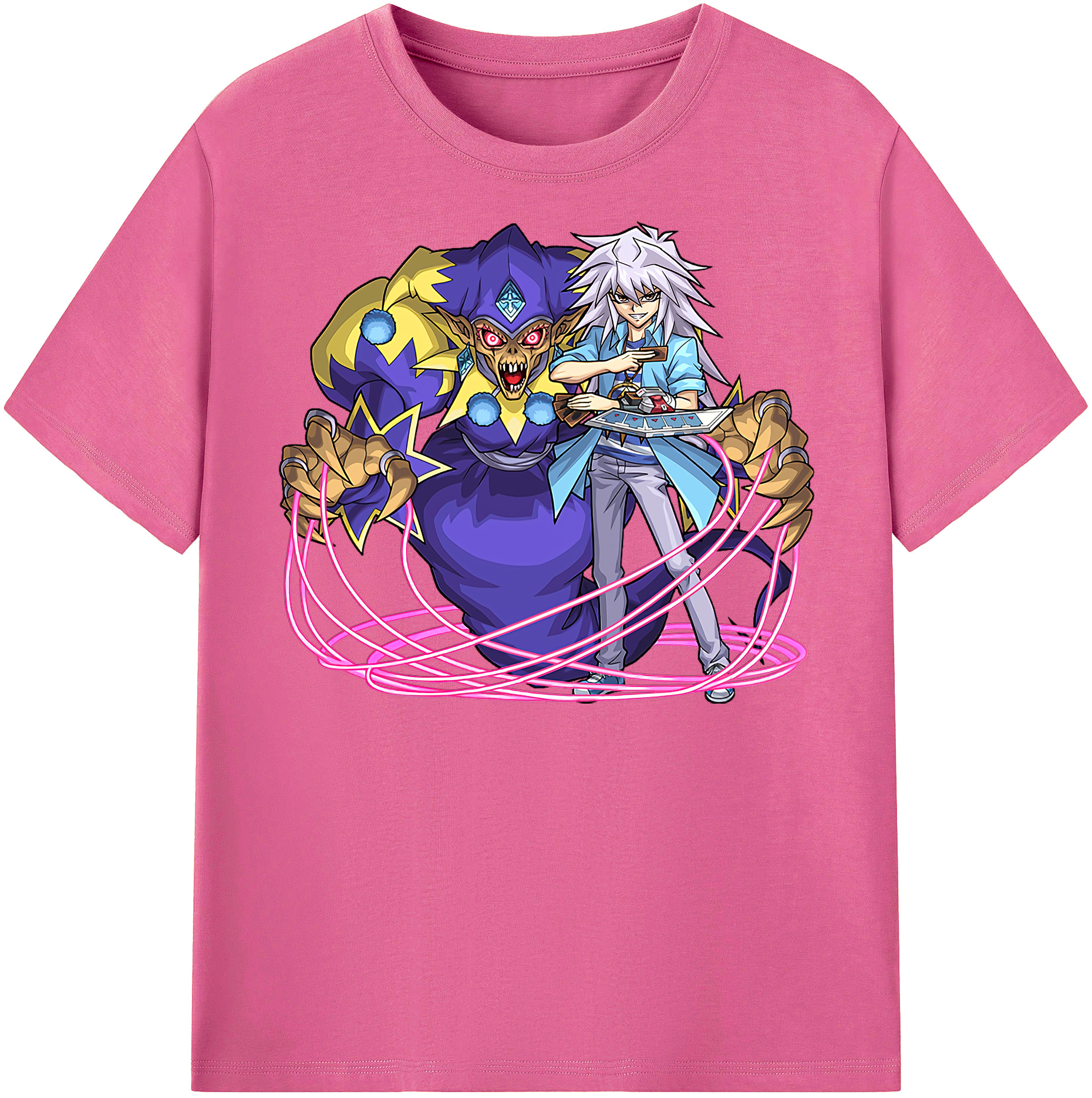 （画像用） 遊☆戯☆王 Yu-Gi-Oh! レディースカジュアルプリントTシャツ（綿100％）
