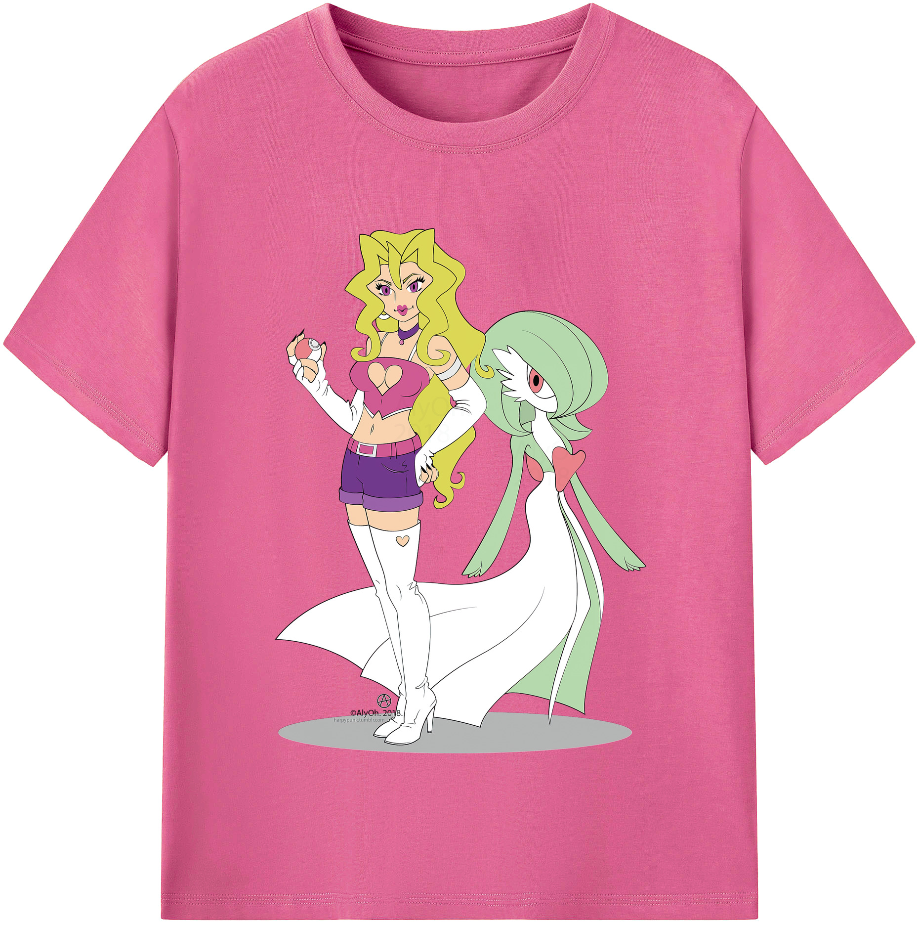 （画像用） 遊☆戯☆王 Yu-Gi-Oh! レディースカジュアルプリントTシャツ（綿100％）