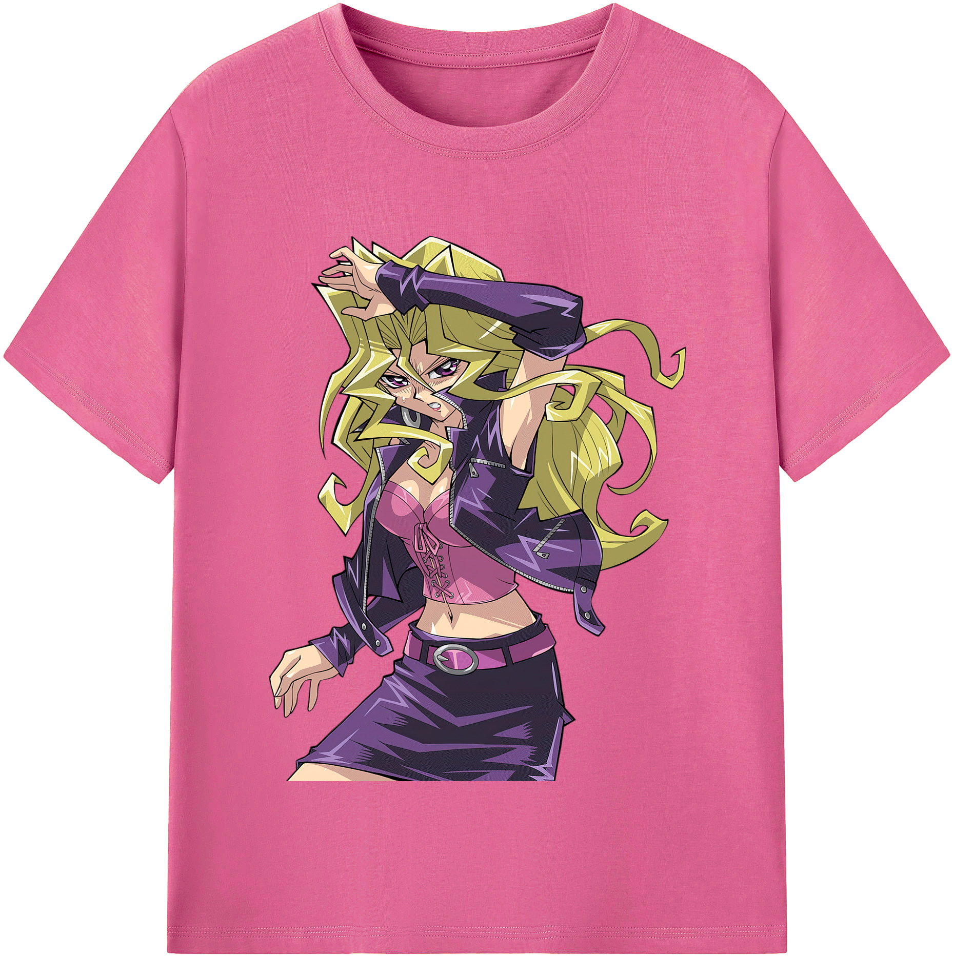 （画像用） 遊☆戯☆王 Yu-Gi-Oh! レディースカジュアルプリントTシャツ（綿100％）