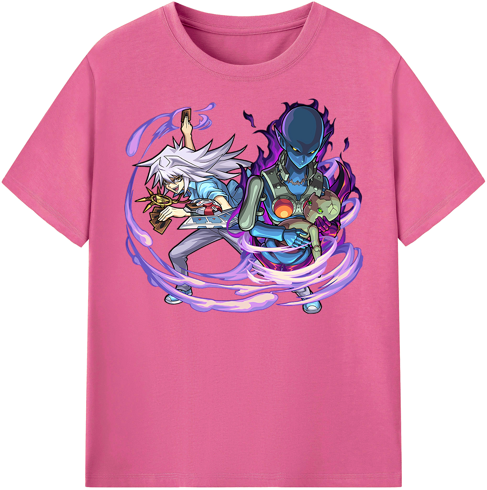 （画像用） 遊☆戯☆王 Yu-Gi-Oh! レディースカジュアルプリントTシャツ（綿100％）