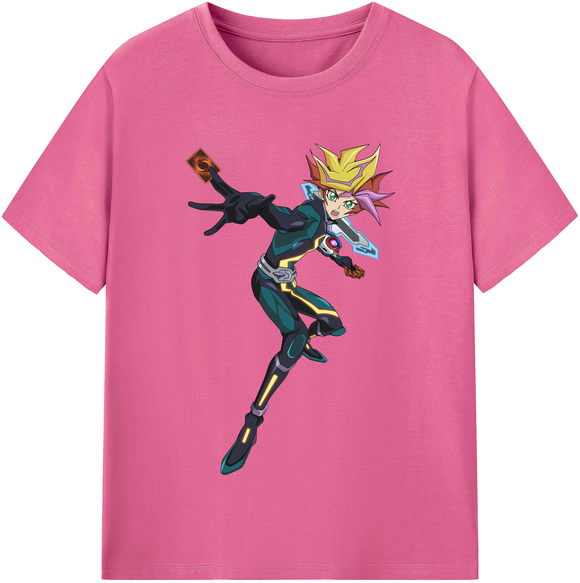 （画像用） 遊☆戯☆王 Yu-Gi-Oh! レディースカジュアルプリントTシャツ（綿100％）