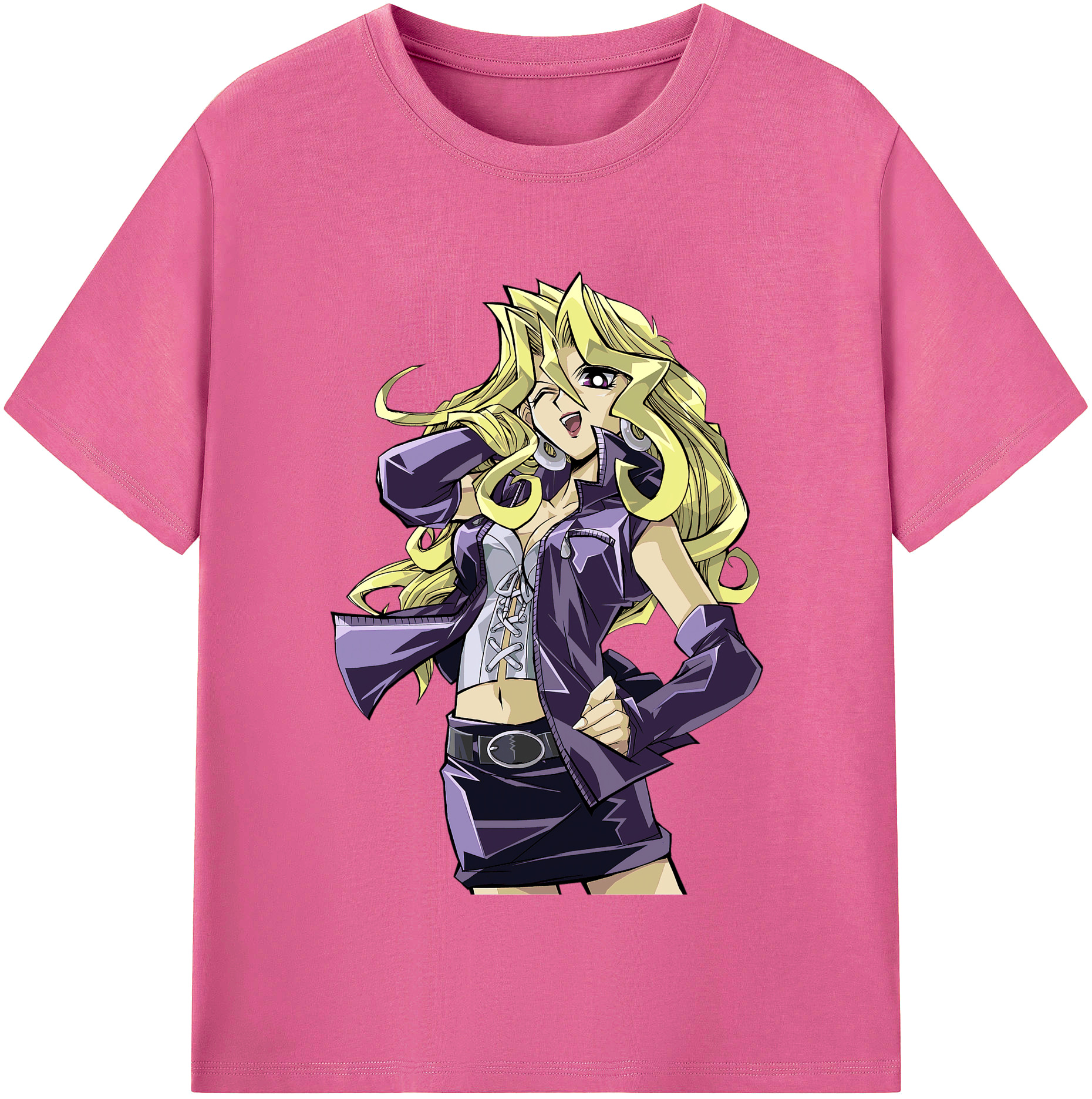 （画像用） 遊☆戯☆王 Yu-Gi-Oh! レディースカジュアルプリントTシャツ（綿100％）