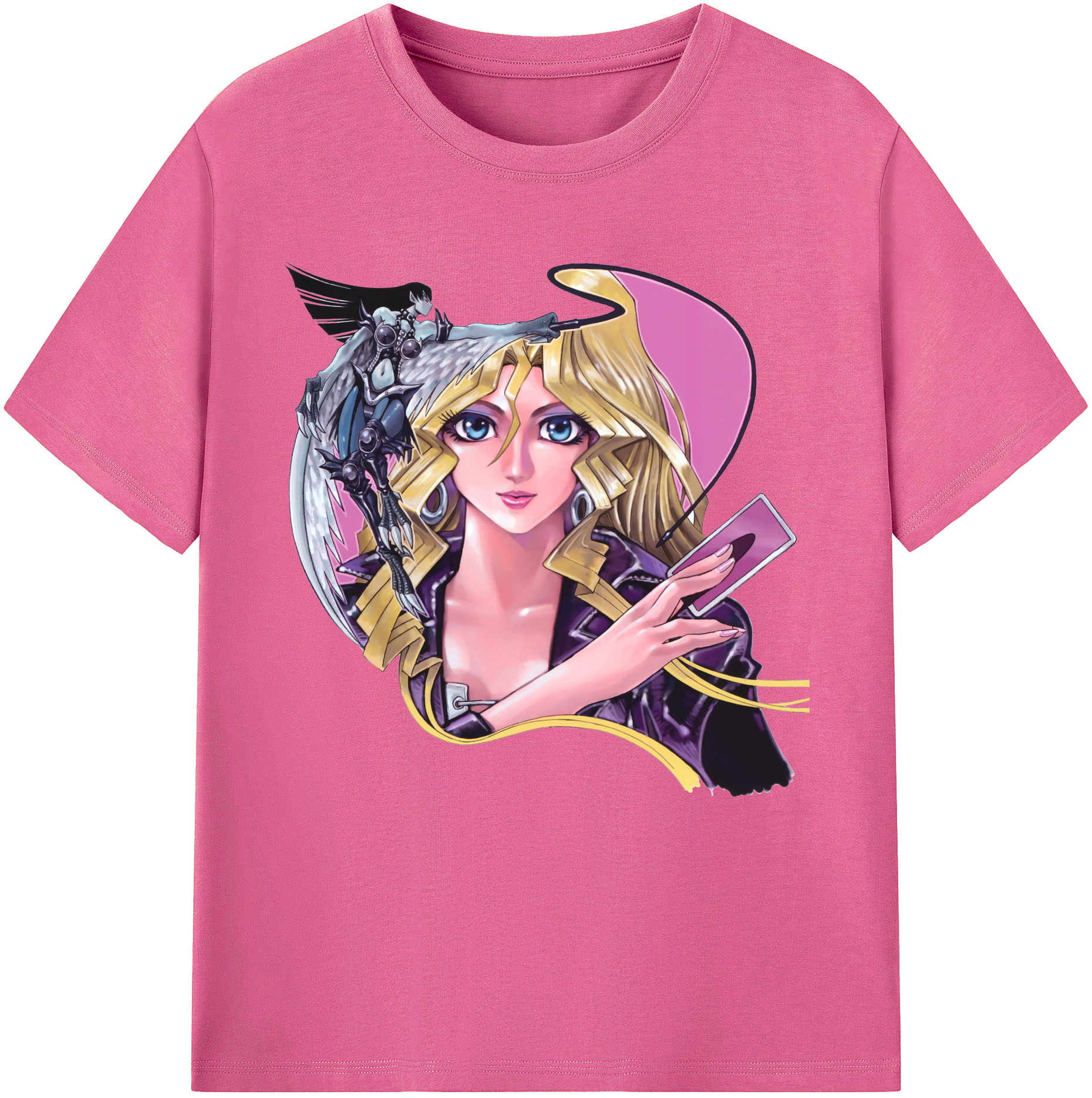 （画像用） 遊☆戯☆王 Yu-Gi-Oh! レディースカジュアルプリントTシャツ（綿100％）