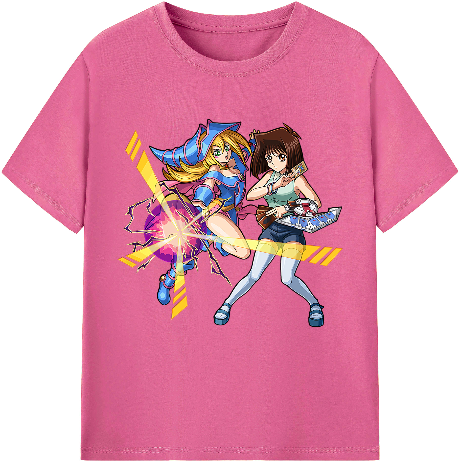 （画像用） 遊☆戯☆王 Yu-Gi-Oh! レディースカジュアルプリントTシャツ（綿100％）