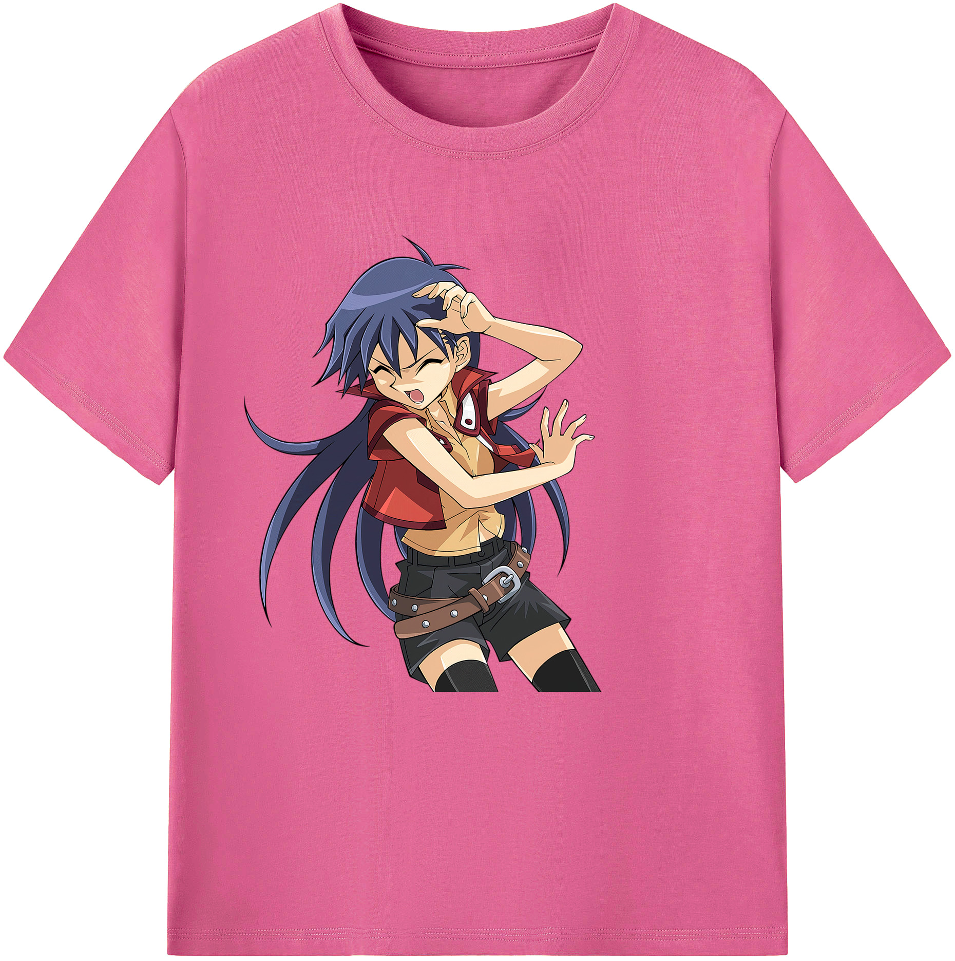 （画像用） 遊☆戯☆王 Yu-Gi-Oh! レディースカジュアルプリントTシャツ（綿100％）