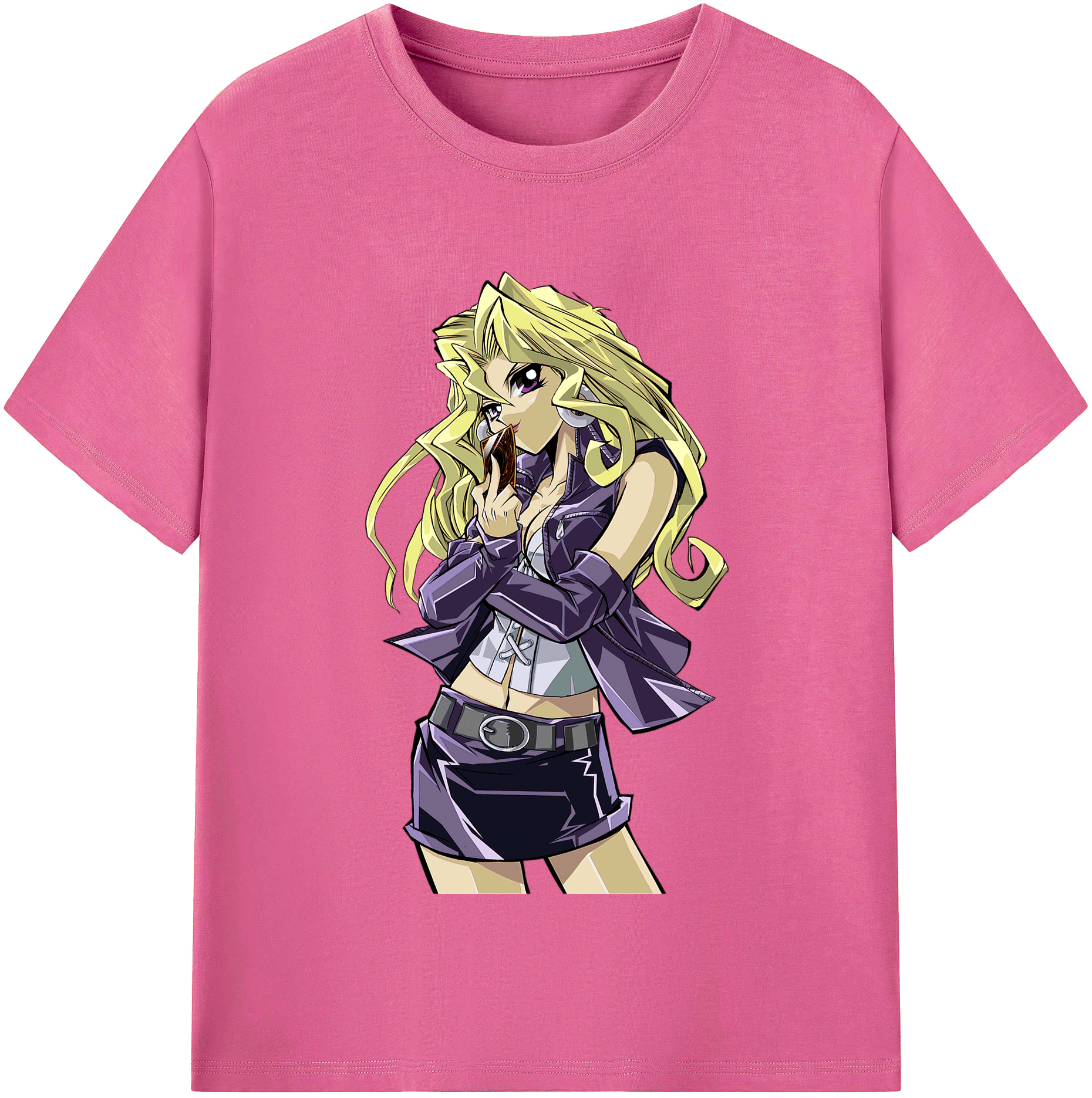 （画像用） 遊☆戯☆王 Yu-Gi-Oh! レディースカジュアルプリントTシャツ（綿100％）