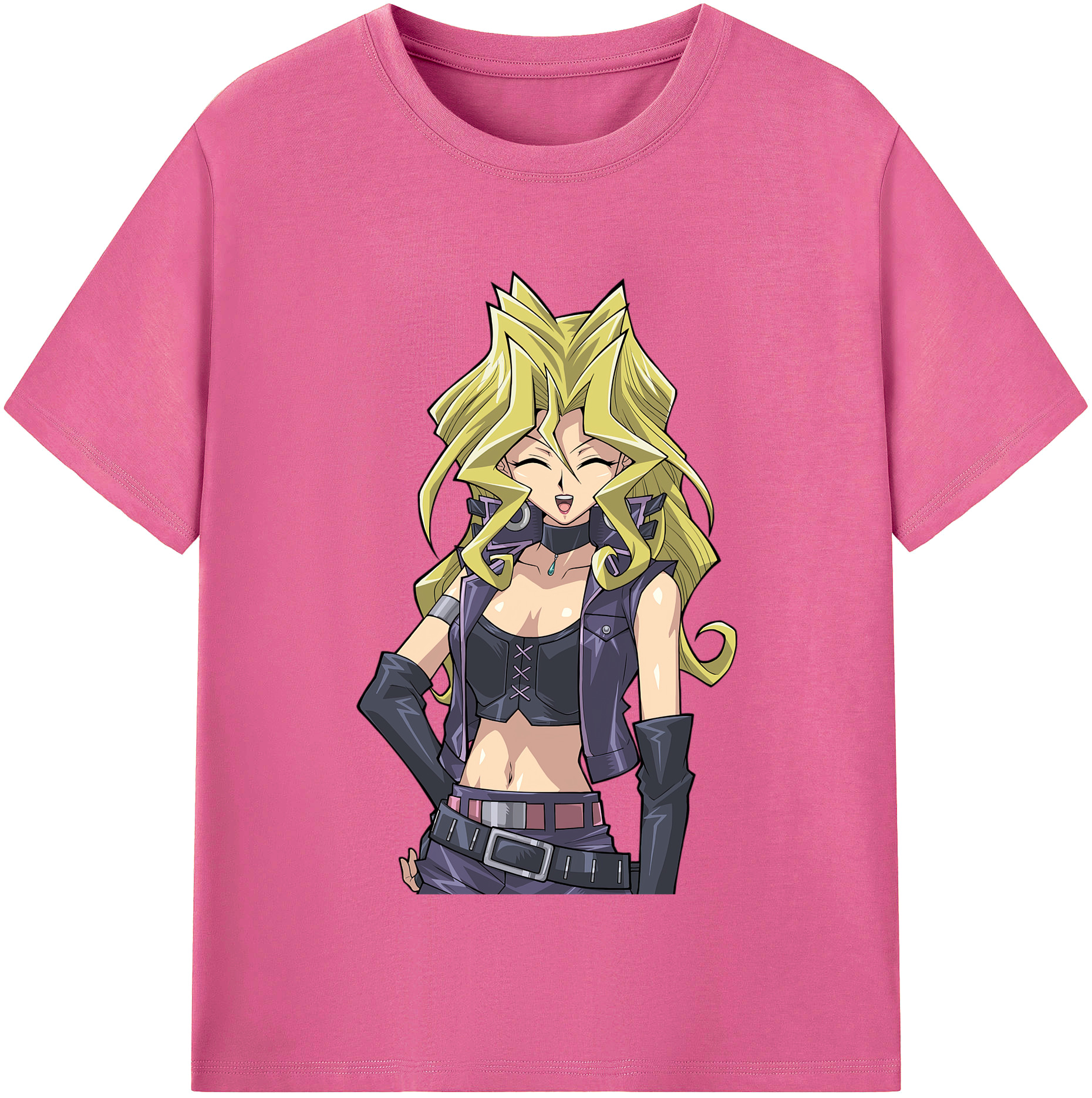 （画像用） 遊☆戯☆王 Yu-Gi-Oh! レディースカジュアルプリントTシャツ（綿100％）