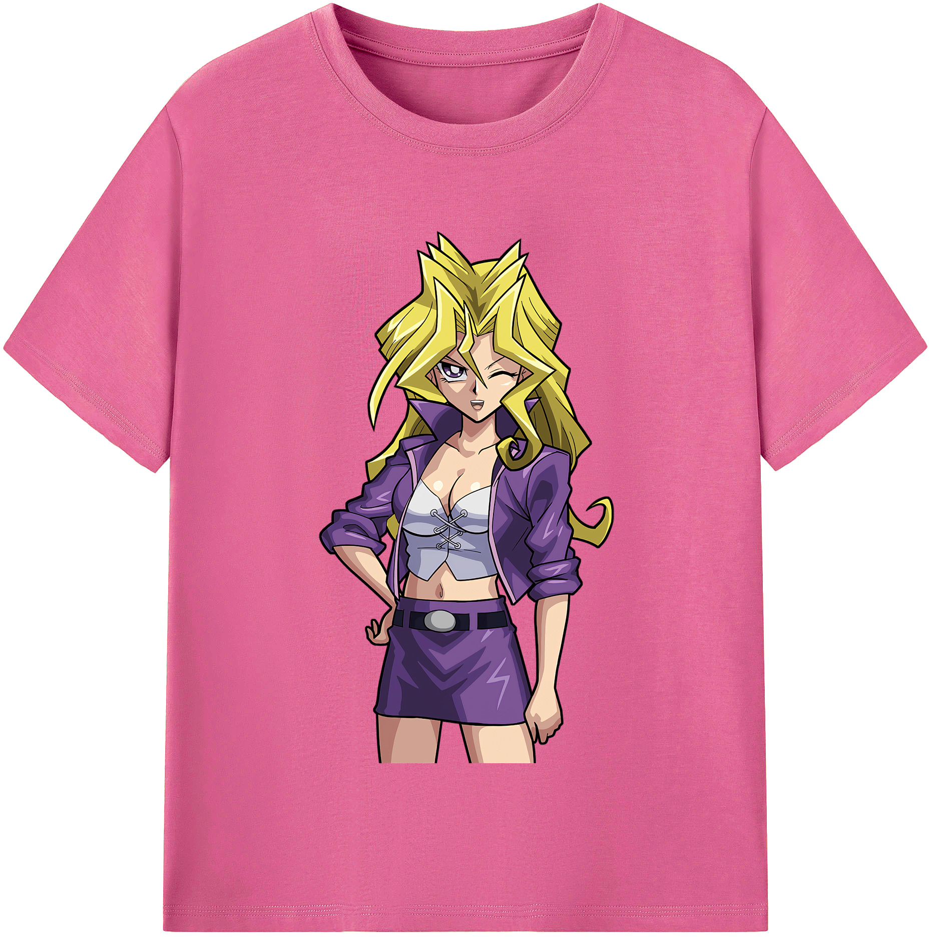 （画像用） 遊☆戯☆王 Yu-Gi-Oh! レディースカジュアルプリントTシャツ（綿100％）