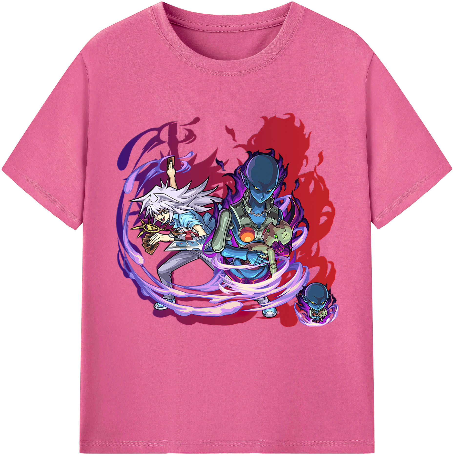 （画像用） 遊☆戯☆王 Yu-Gi-Oh! レディースカジュアルプリントTシャツ（綿100％）