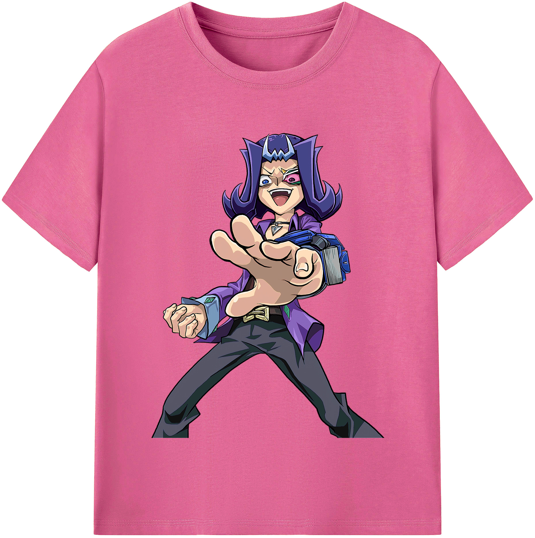 （画像用） 遊☆戯☆王 Yu-Gi-Oh! レディースカジュアルプリントTシャツ（綿100％）