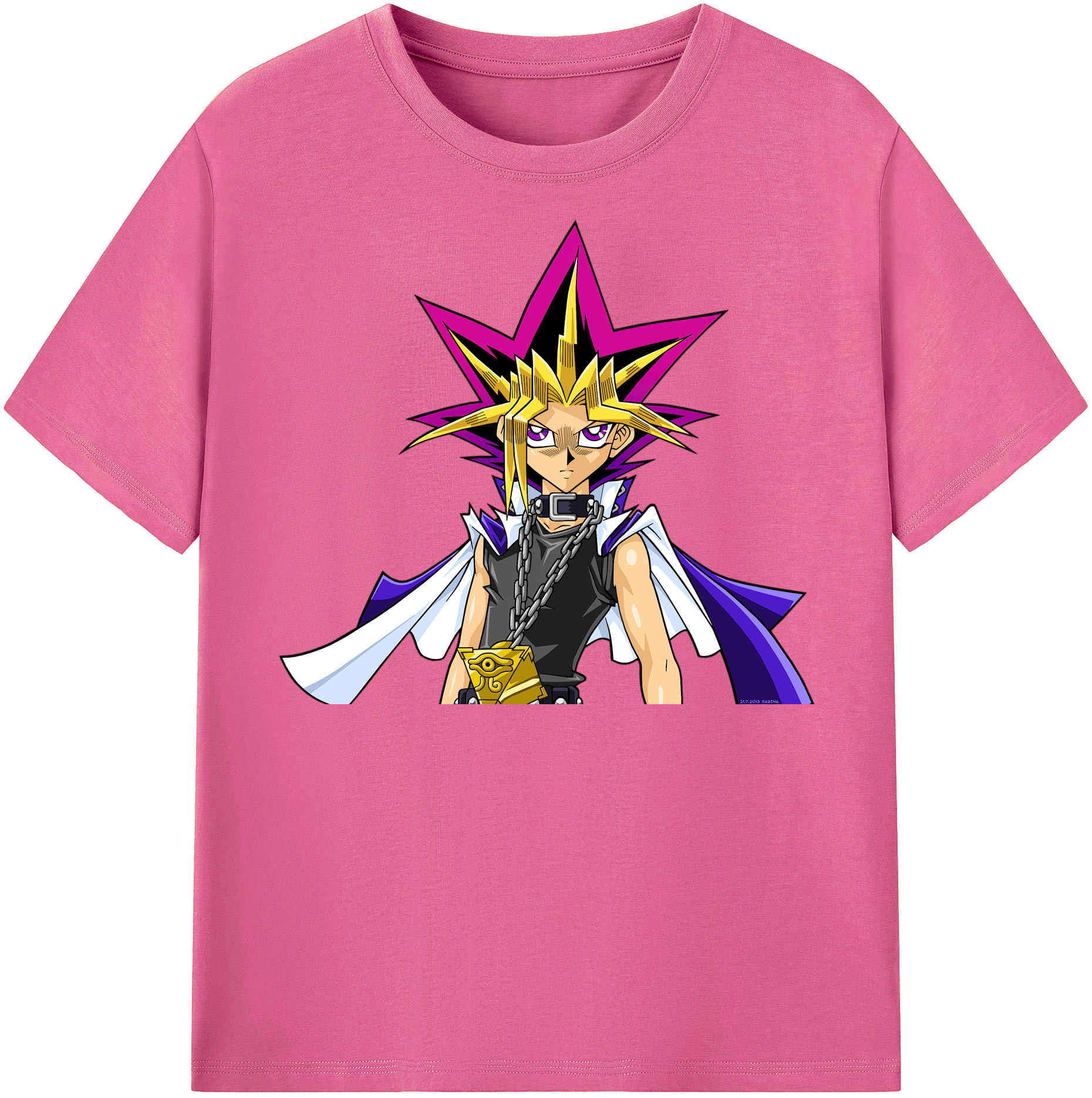 （画像用） 遊☆戯☆王 Yu-Gi-Oh! レディースカジュアルプリントTシャツ（綿100％）
