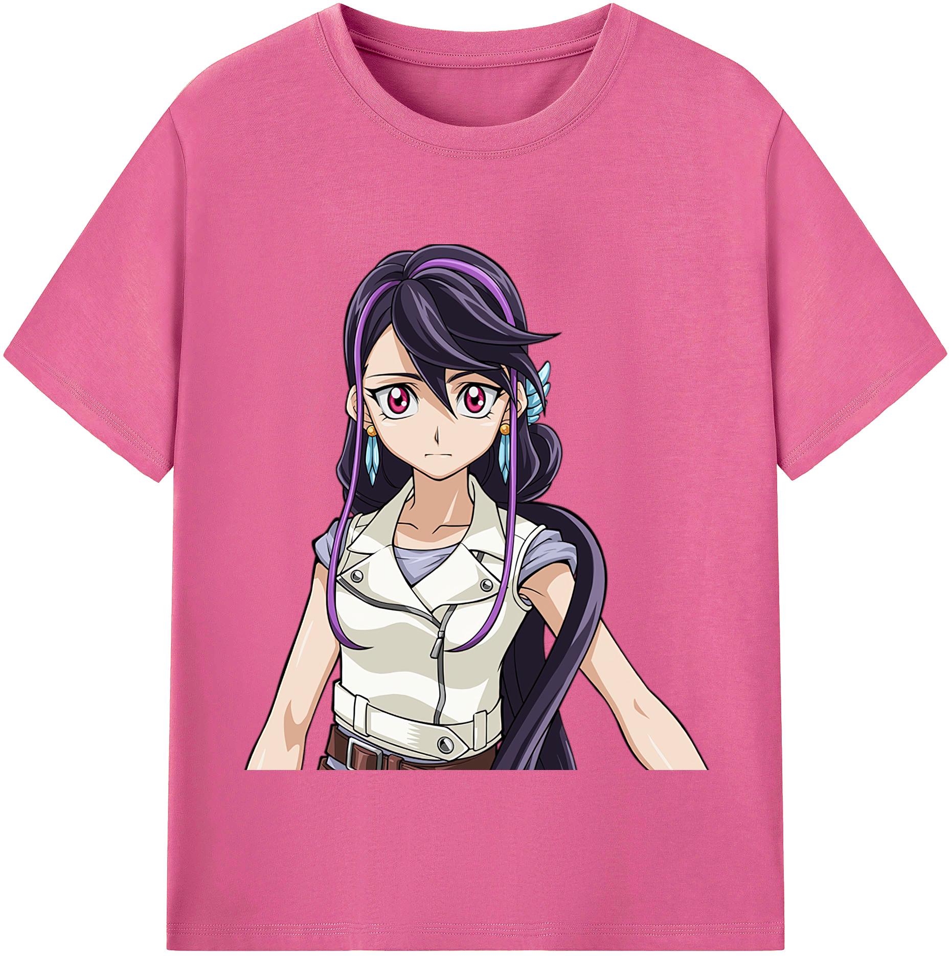 （画像用） 遊☆戯☆王 Yu-Gi-Oh! レディースカジュアルプリントTシャツ（綿100％）