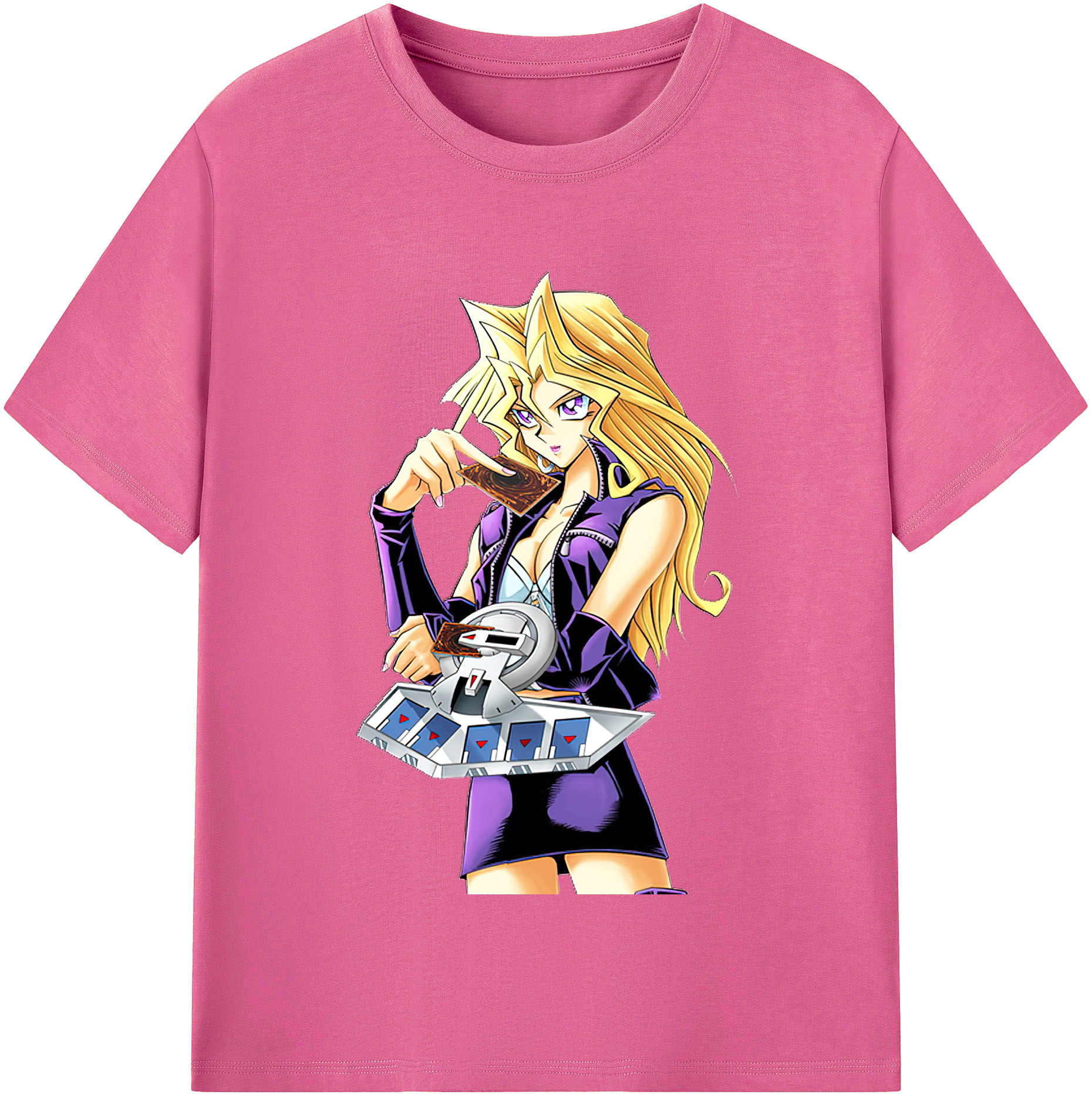 （画像用） 遊☆戯☆王 Yu-Gi-Oh! レディースカジュアルプリントTシャツ（綿100％）