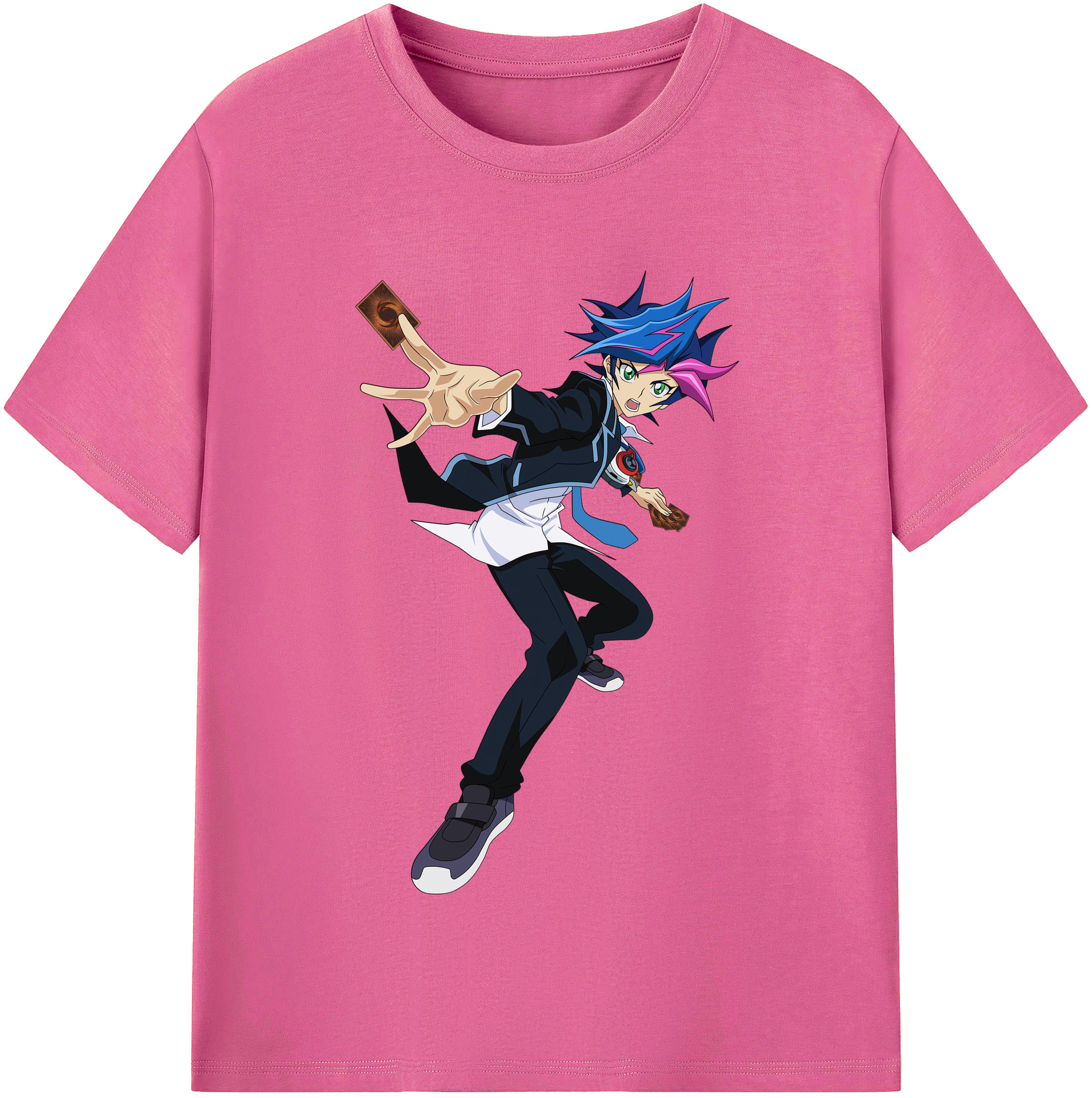 （画像用） 遊☆戯☆王 Yu-Gi-Oh! レディースカジュアルプリントTシャツ（綿100％）