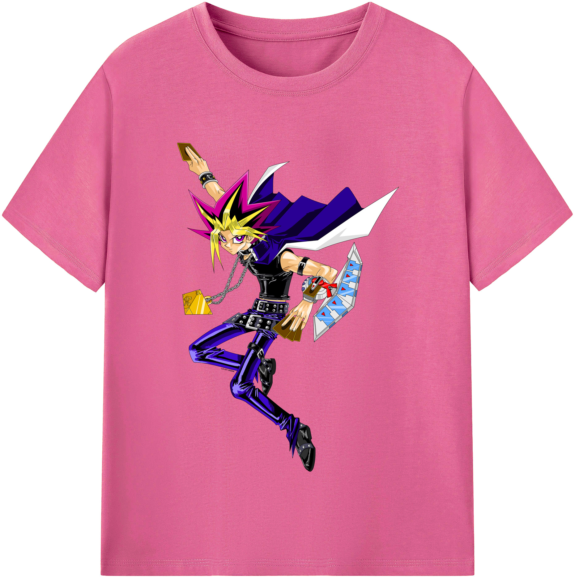 （画像用） 遊☆戯☆王 Yu-Gi-Oh! レディースカジュアルプリントTシャツ（綿100％）