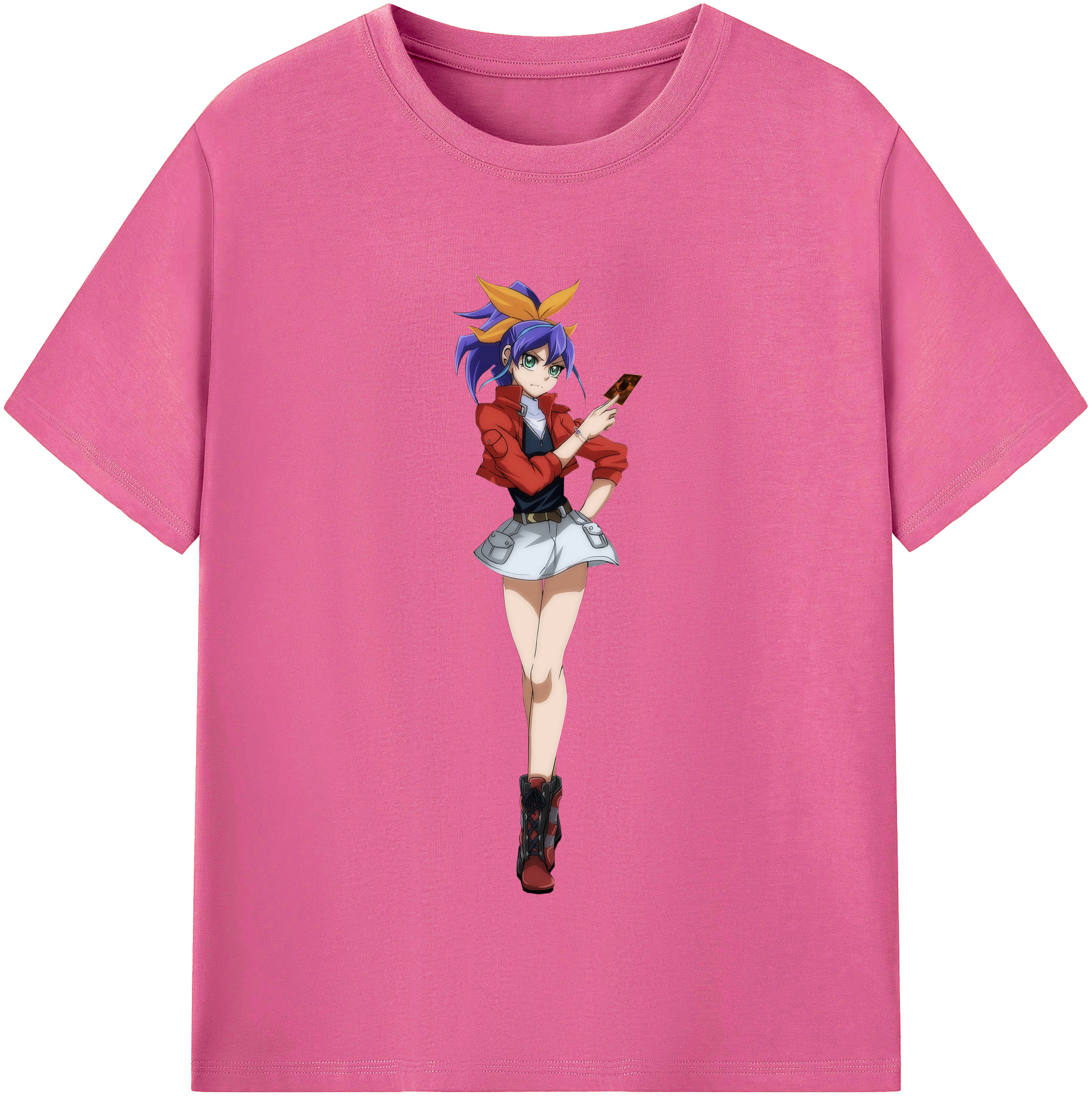 （画像用） 遊☆戯☆王 Yu-Gi-Oh! レディースカジュアルプリントTシャツ（綿100％）