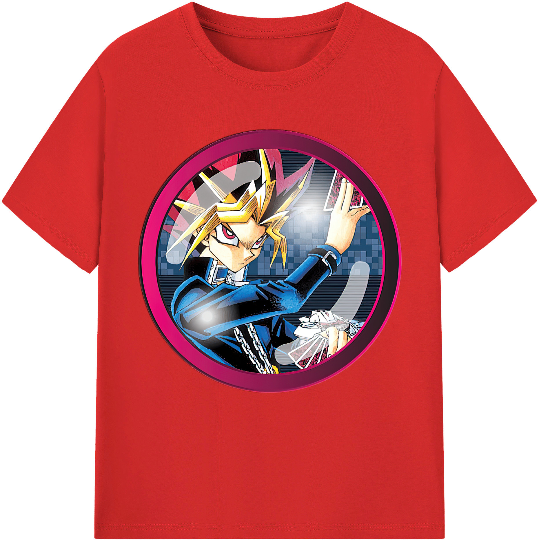 （画像用） 遊☆戯☆王 Yu-Gi-Oh! レディースカジュアルプリントTシャツ（綿100％）