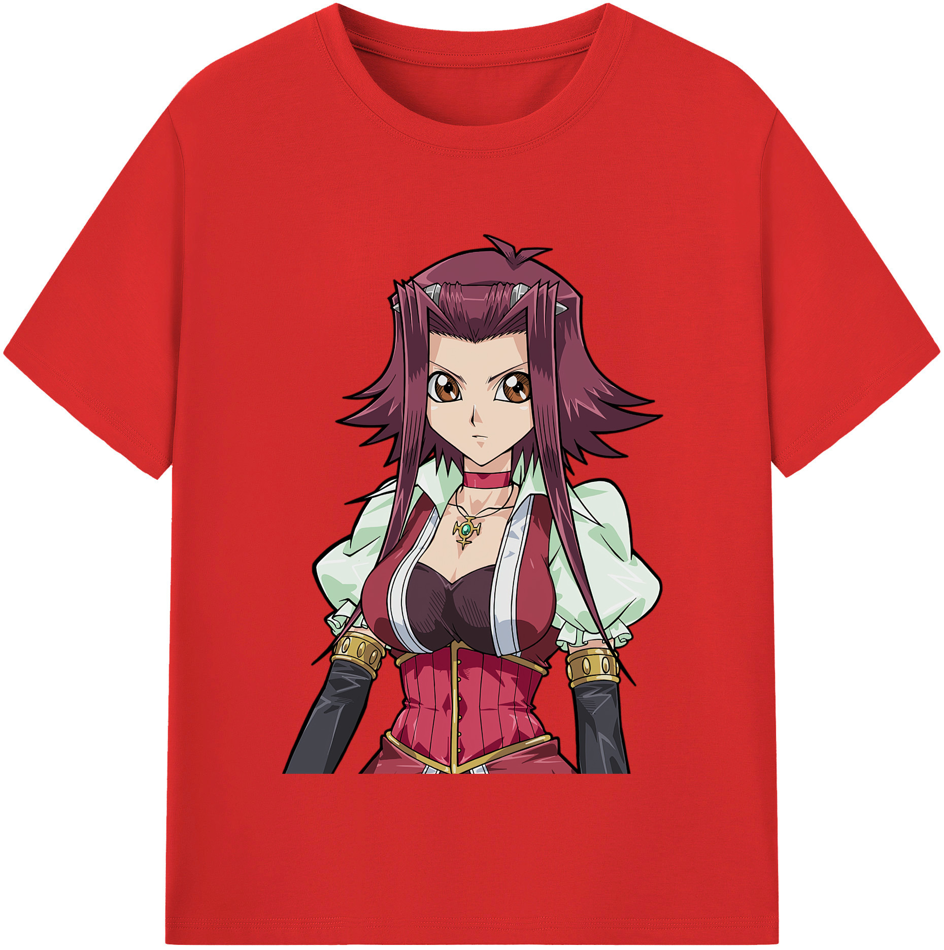 （画像用） 遊☆戯☆王 Yu-Gi-Oh! レディースカジュアルプリントTシャツ（綿100％）