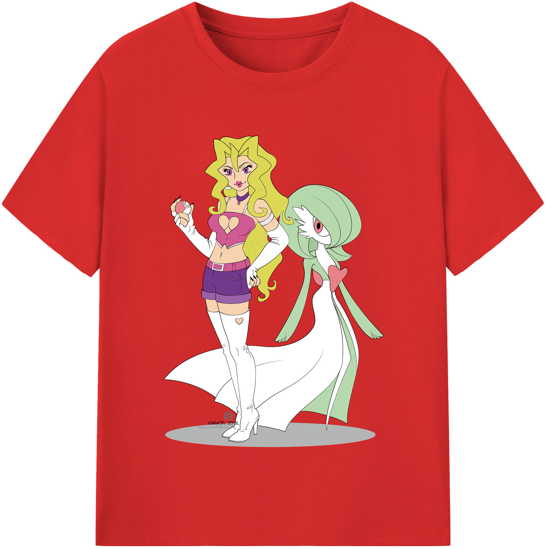 （画像用） 遊☆戯☆王 Yu-Gi-Oh! レディースカジュアルプリントTシャツ（綿100％）