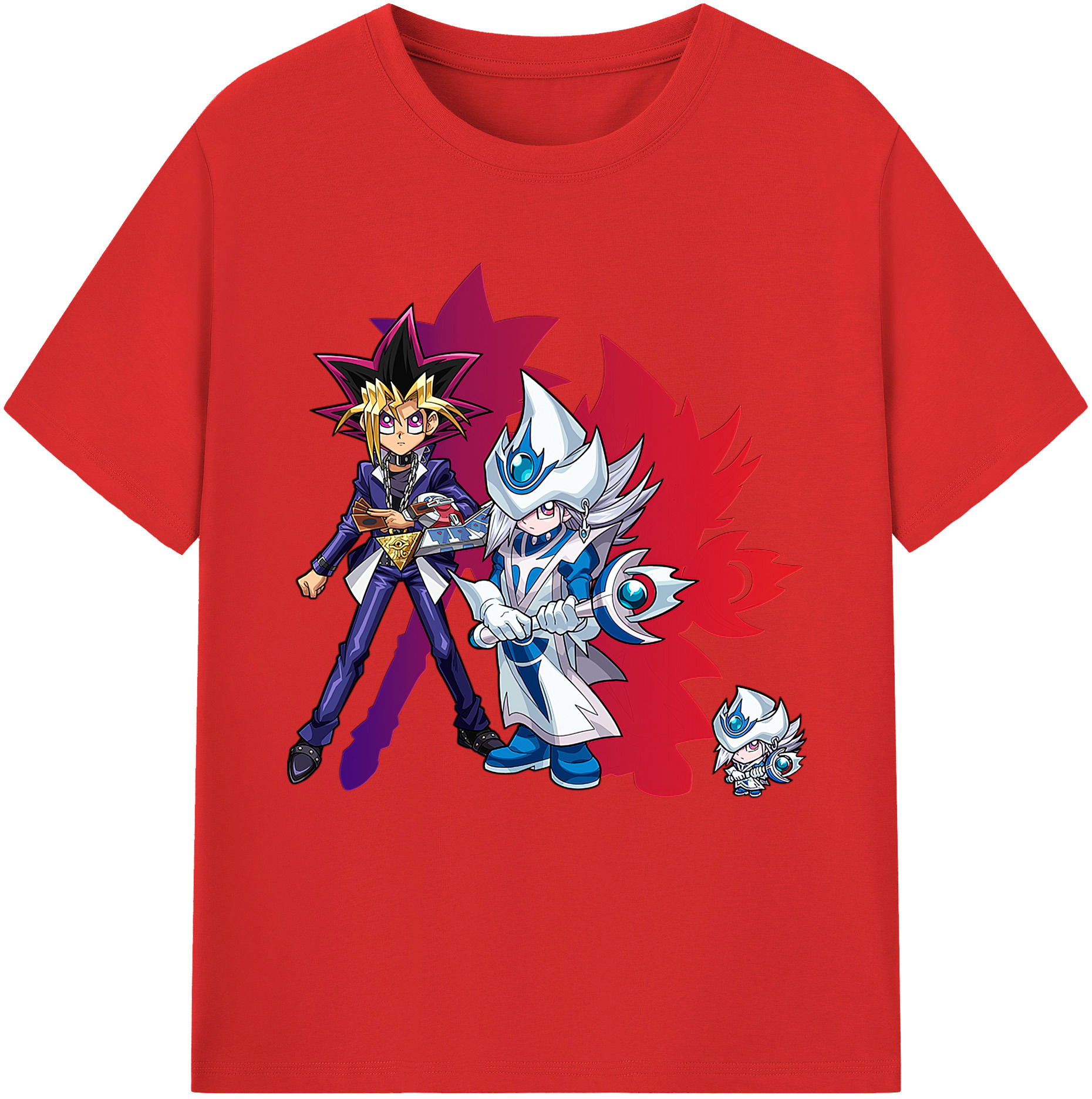 （画像用） 遊☆戯☆王 Yu-Gi-Oh! レディースカジュアルプリントTシャツ（綿100％）
