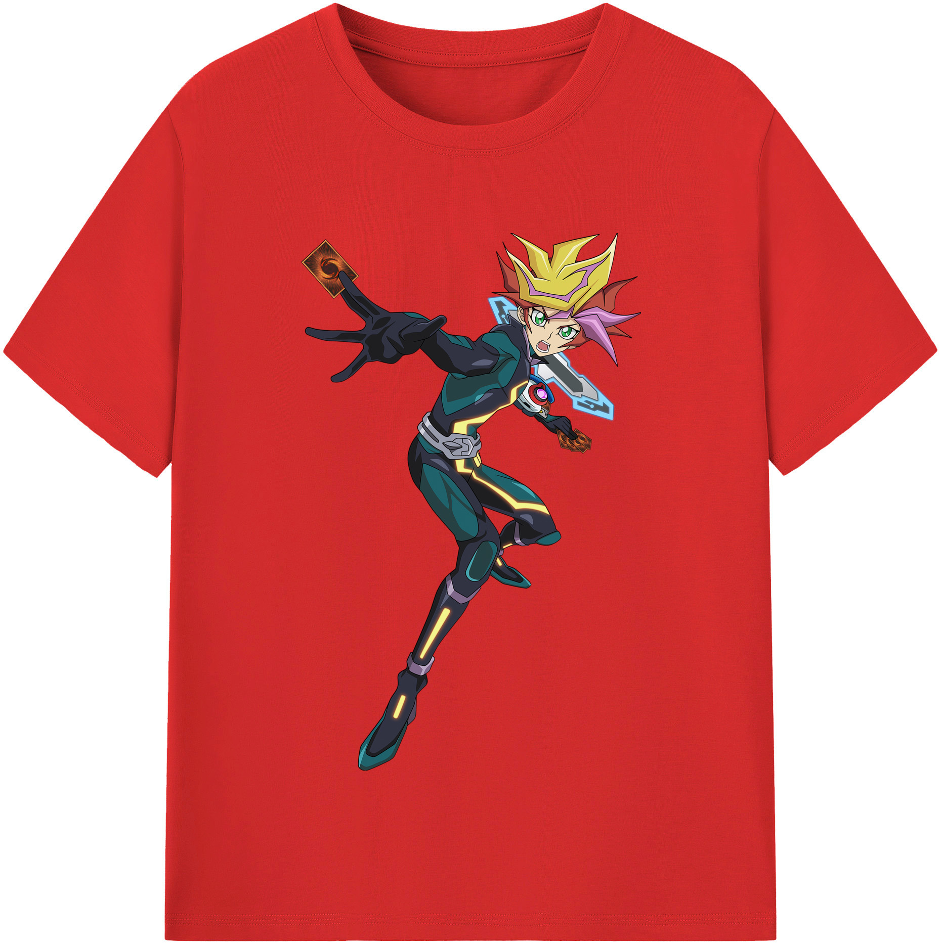 （画像用） 遊☆戯☆王 Yu-Gi-Oh! レディースカジュアルプリントTシャツ（綿100％）