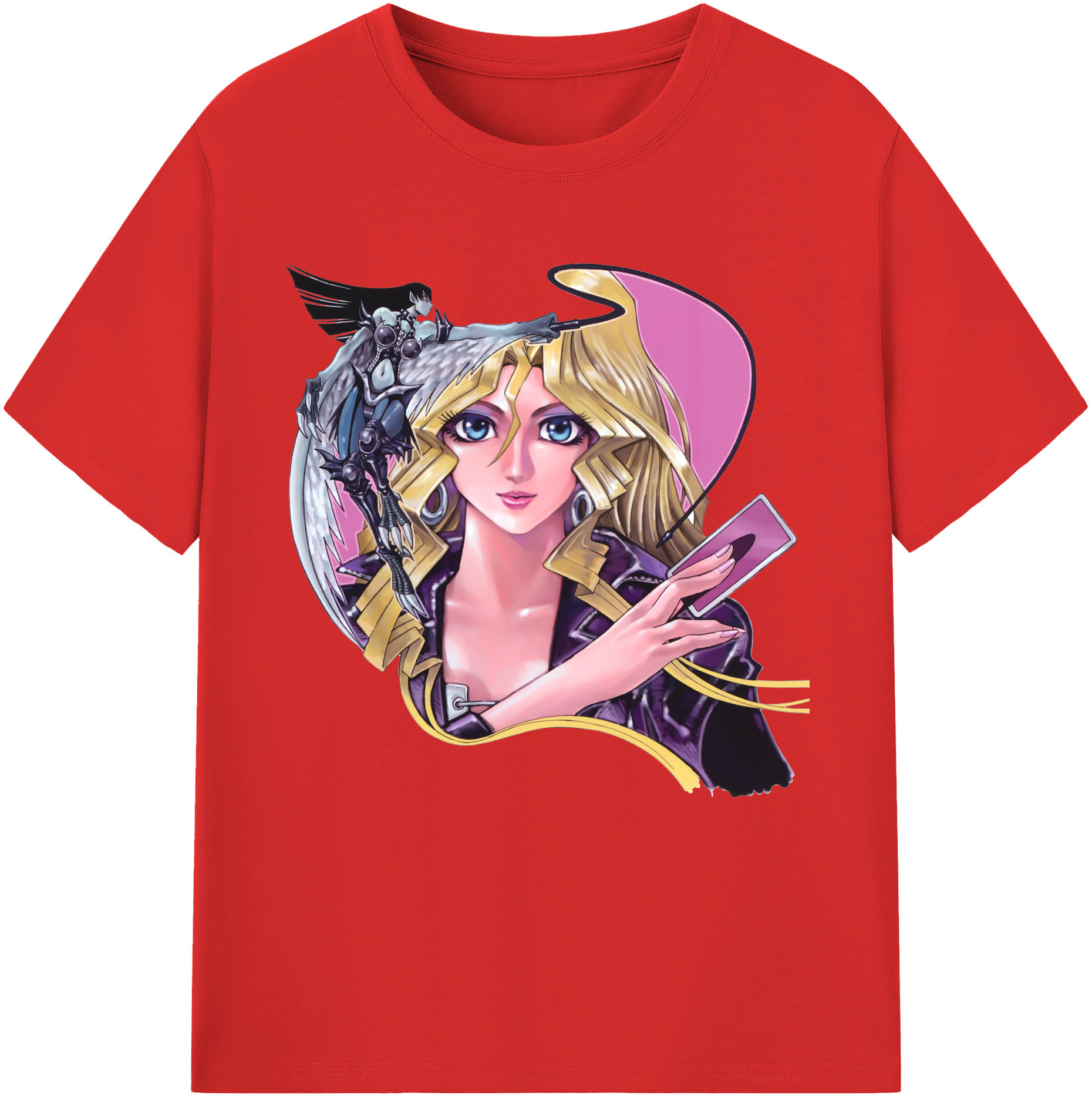 （画像用） 遊☆戯☆王 Yu-Gi-Oh! レディースカジュアルプリントTシャツ（綿100％）