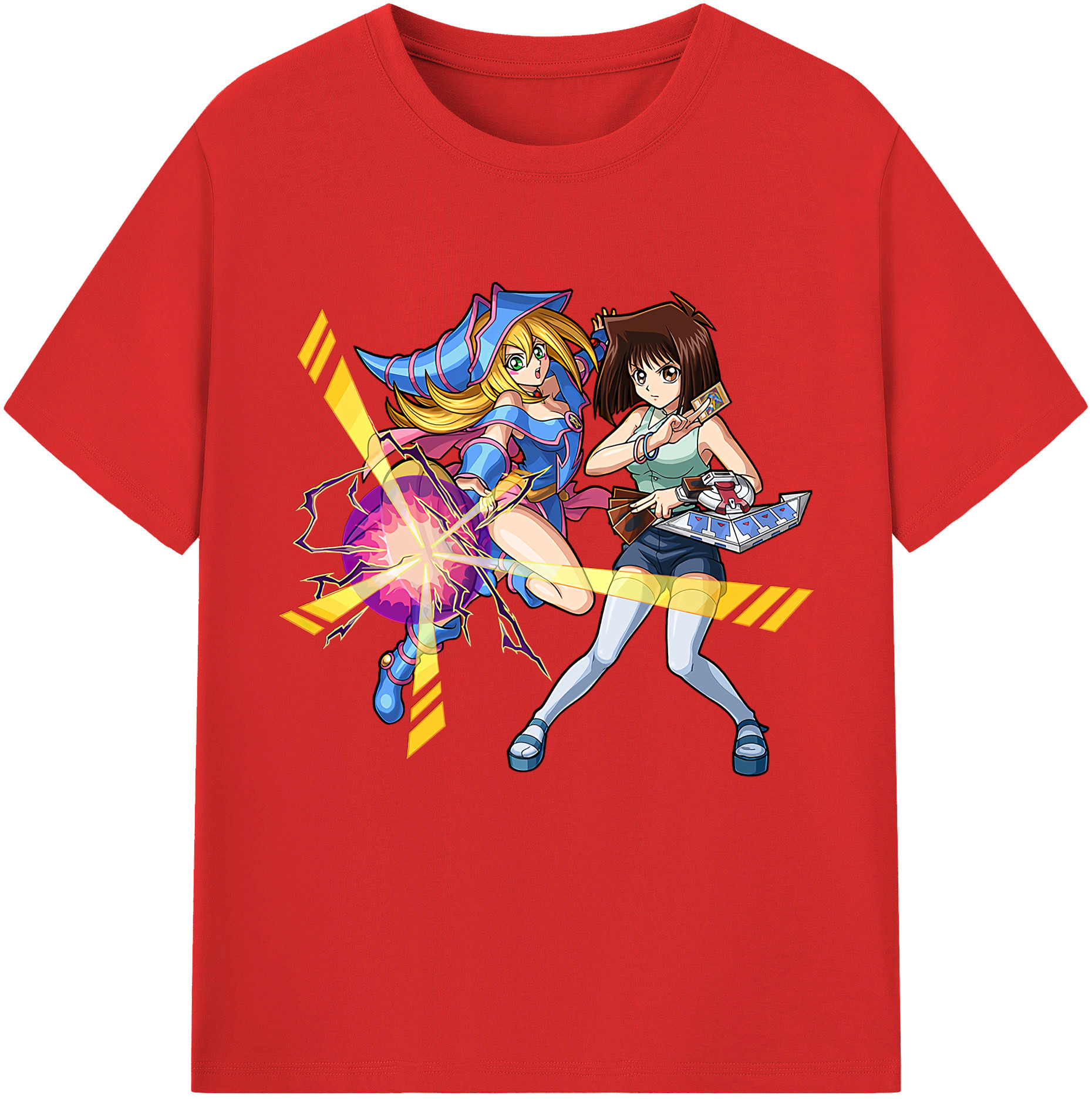 （画像用） 遊☆戯☆王 Yu-Gi-Oh! レディースカジュアルプリントTシャツ（綿100％）