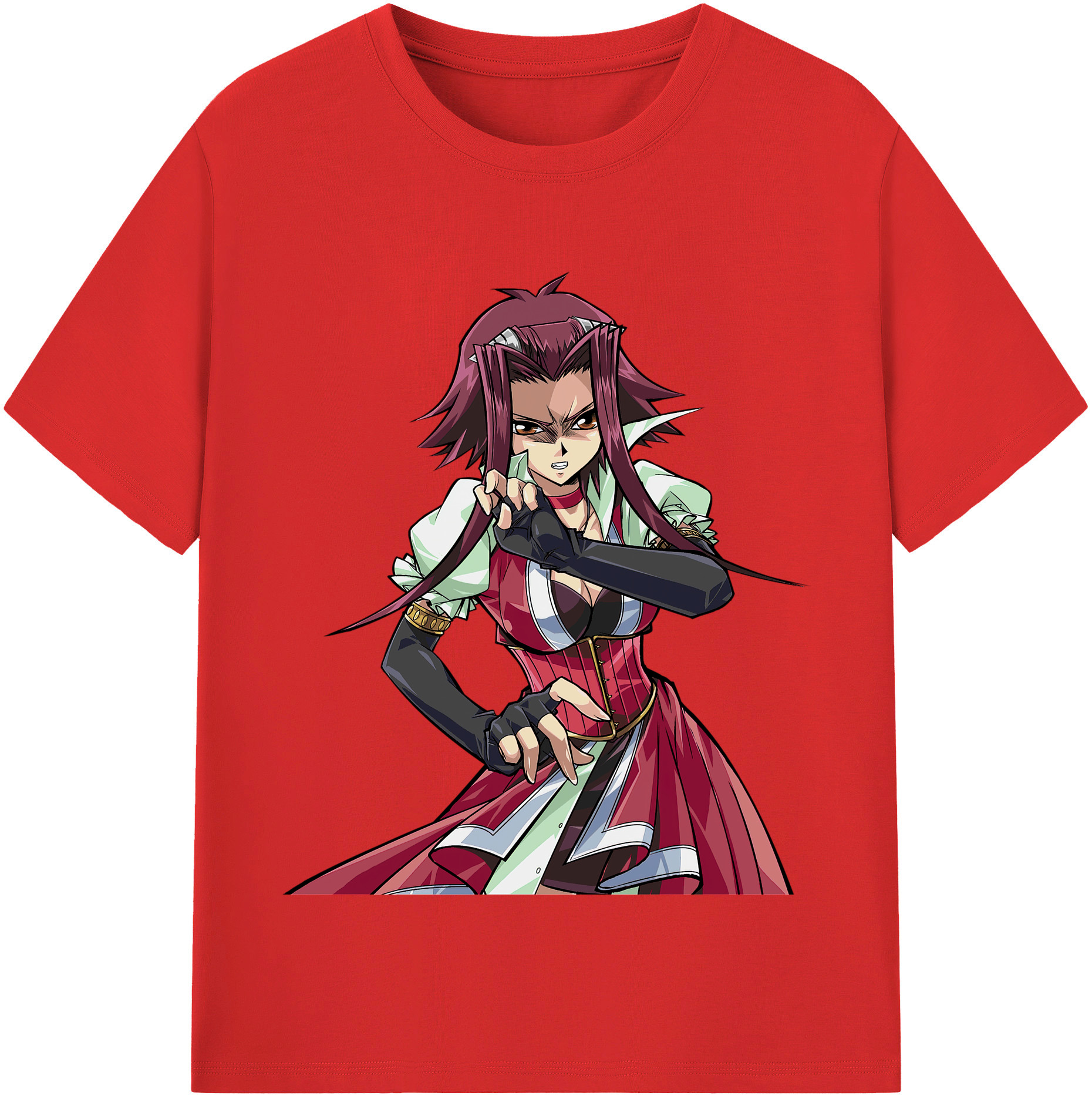 （画像用） 遊☆戯☆王 Yu-Gi-Oh! レディースカジュアルプリントTシャツ（綿100％）